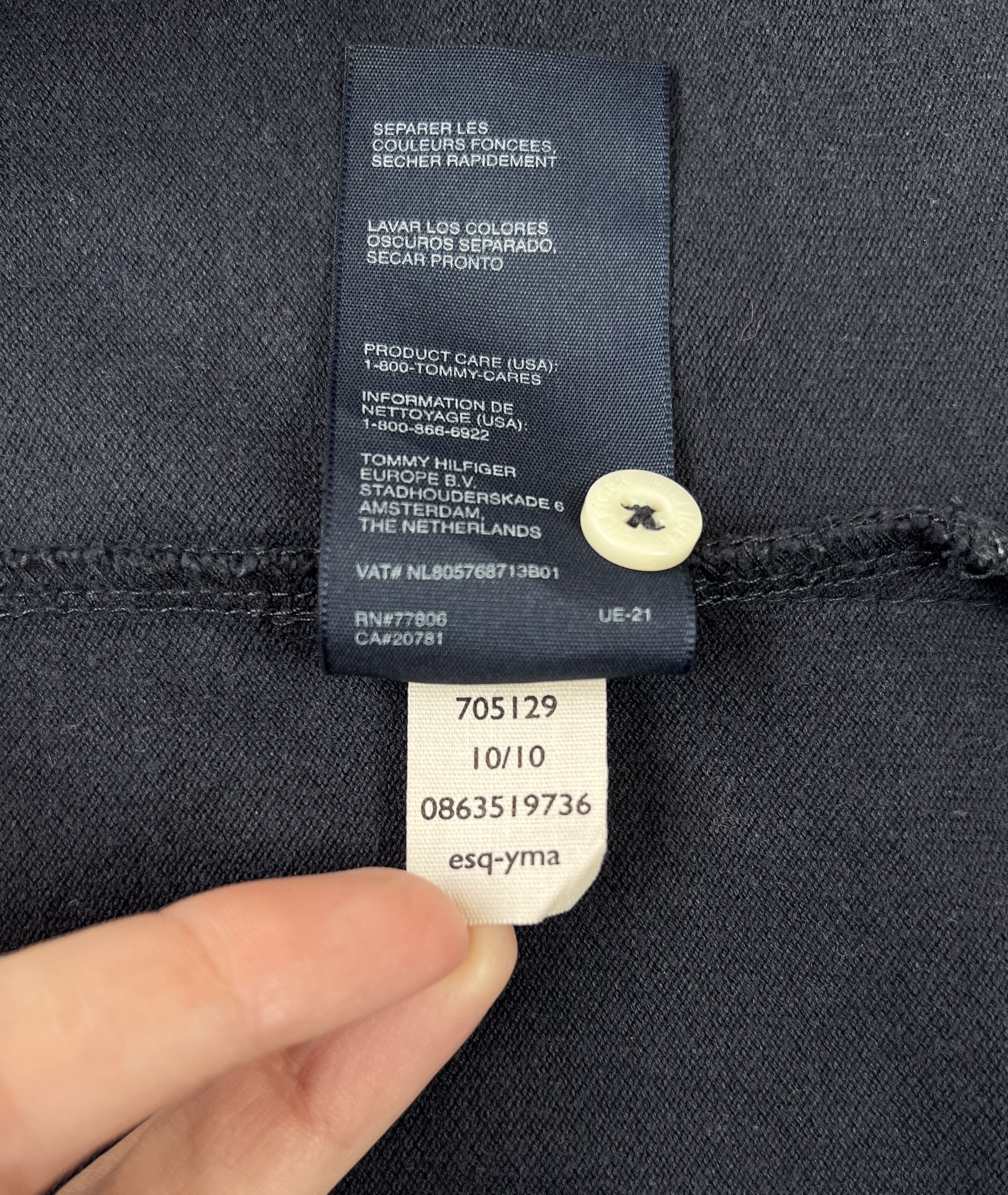 Tommy Hilfiger Tommy Hilfiger Polo Shirt Navy 40's Two Ply Cotton M-L Size US M / EU 48-50 / 2 - 14 Thumbnail