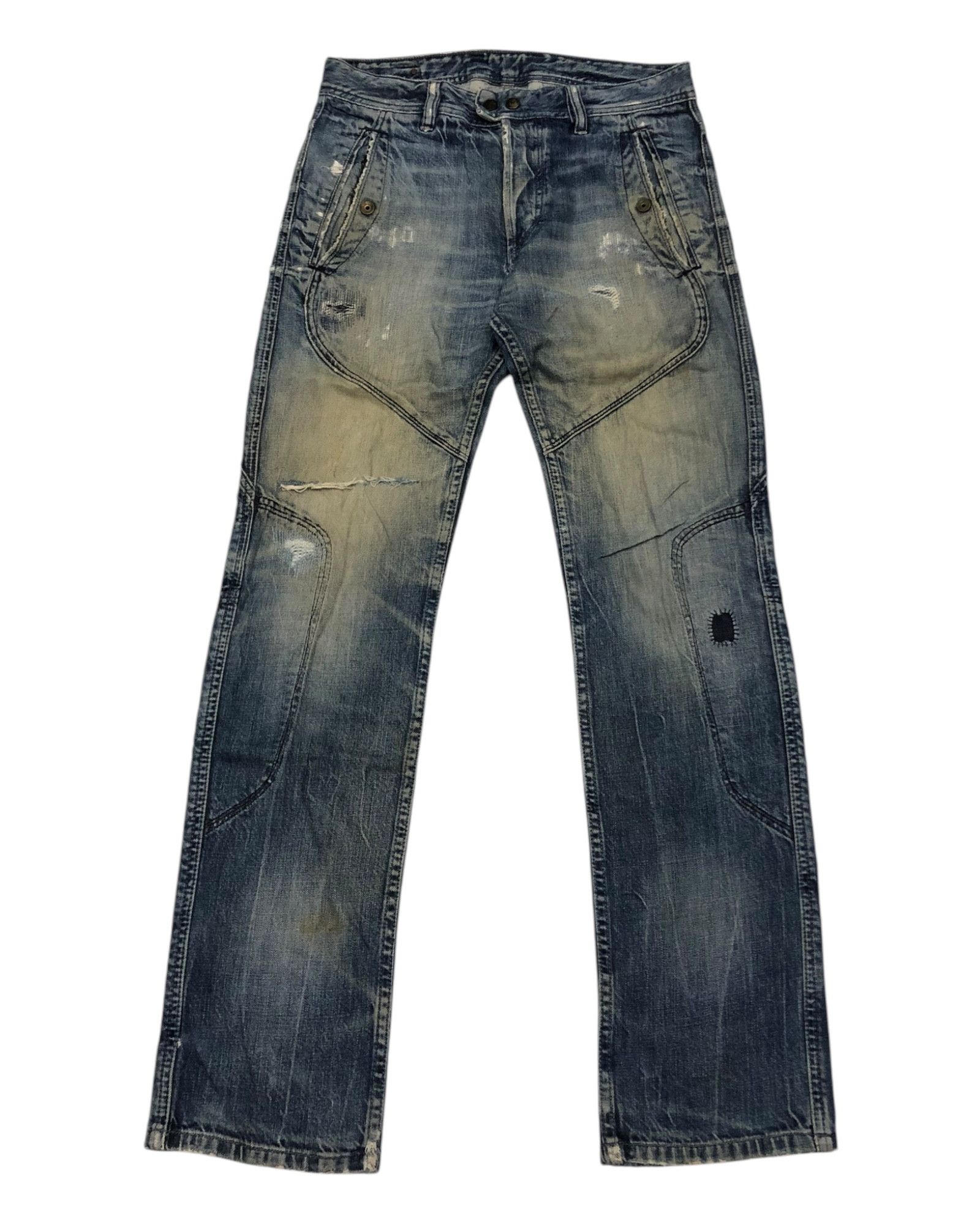 Diesel 🔥RARE DIESEL DISTRESSED DENIM UNDERCOVER STYLE DESIGN Size US 30 / EU 46 - 1 Thumbnail