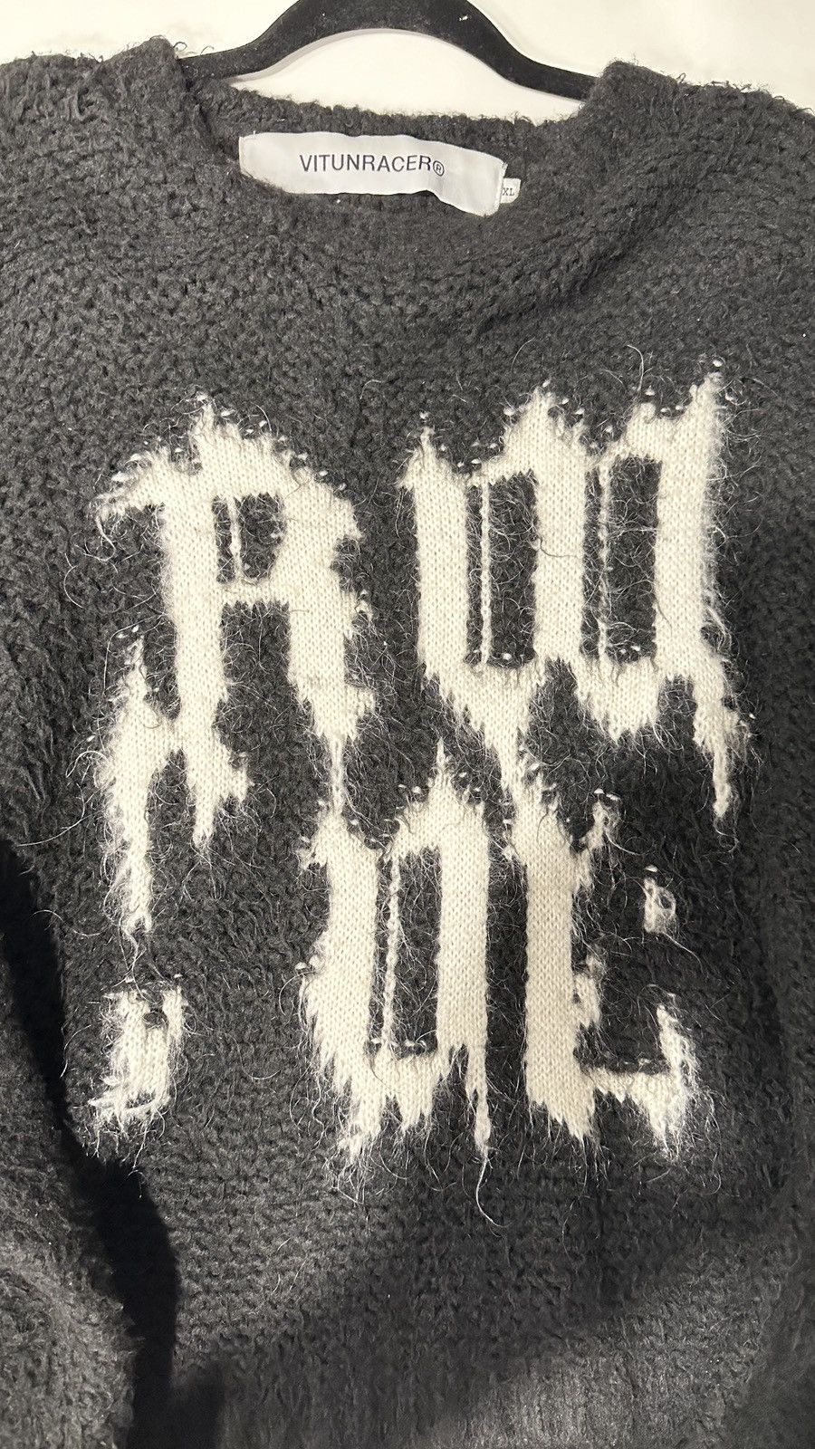 Japanese Brand × Racer Worldwide Racer Worldwide Black Mohair Sweater Size US XL / EU 56 / 4 - 2 Thumbnail