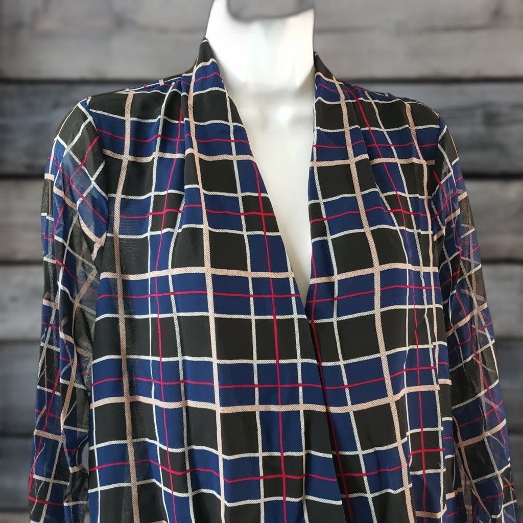 Vintage Lovers + Friends Blouse Womens Get Down M Black Sheer V-Neck Long Sleeve Size M / US 6-8 / IT 42-44 - 1 Thumbnail