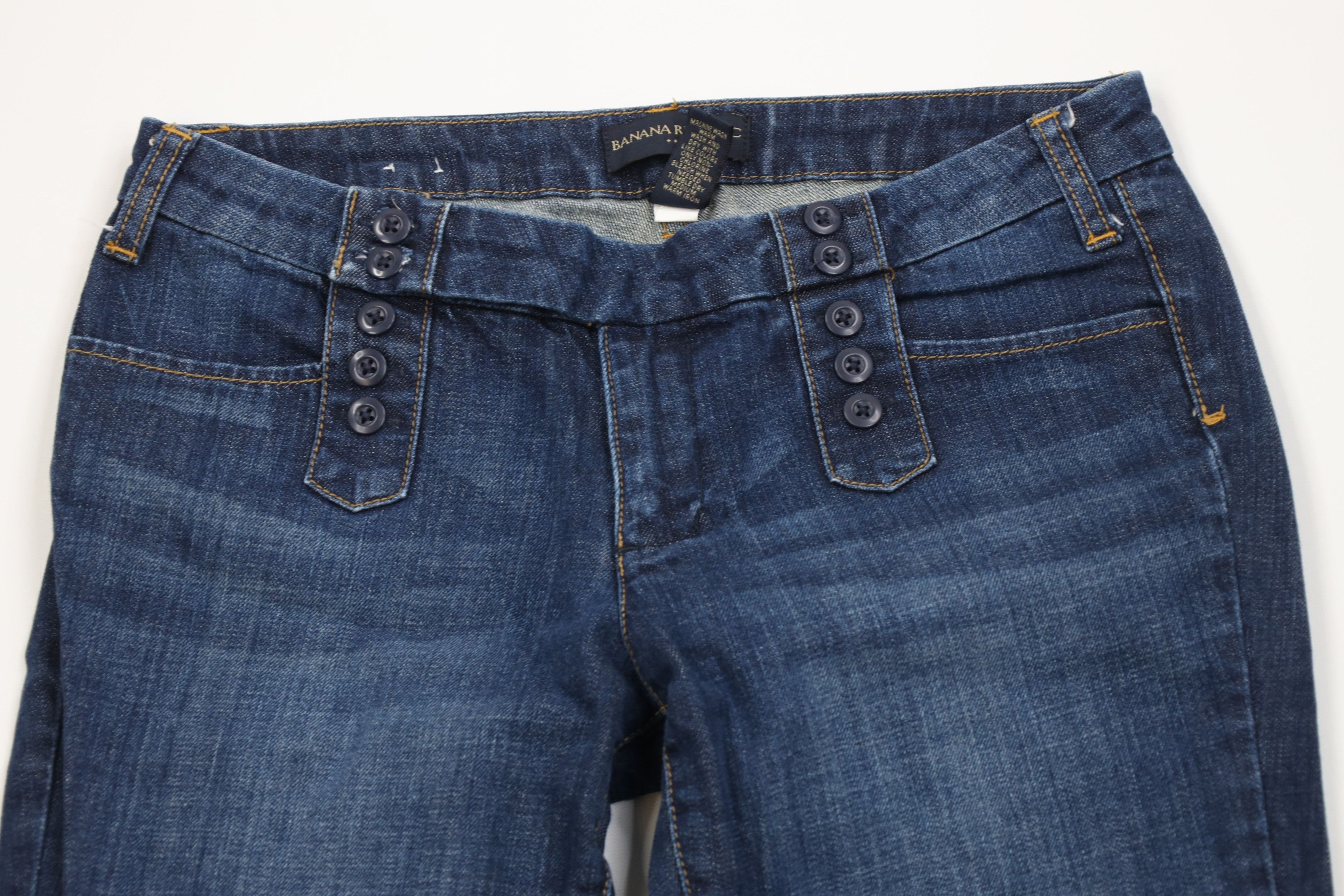 Banana Republic Vintage Y2K Banana Republic Flared Wide Leg Jeans Blue Size 27" / US 4 / IT 40 - 2 Thumbnail