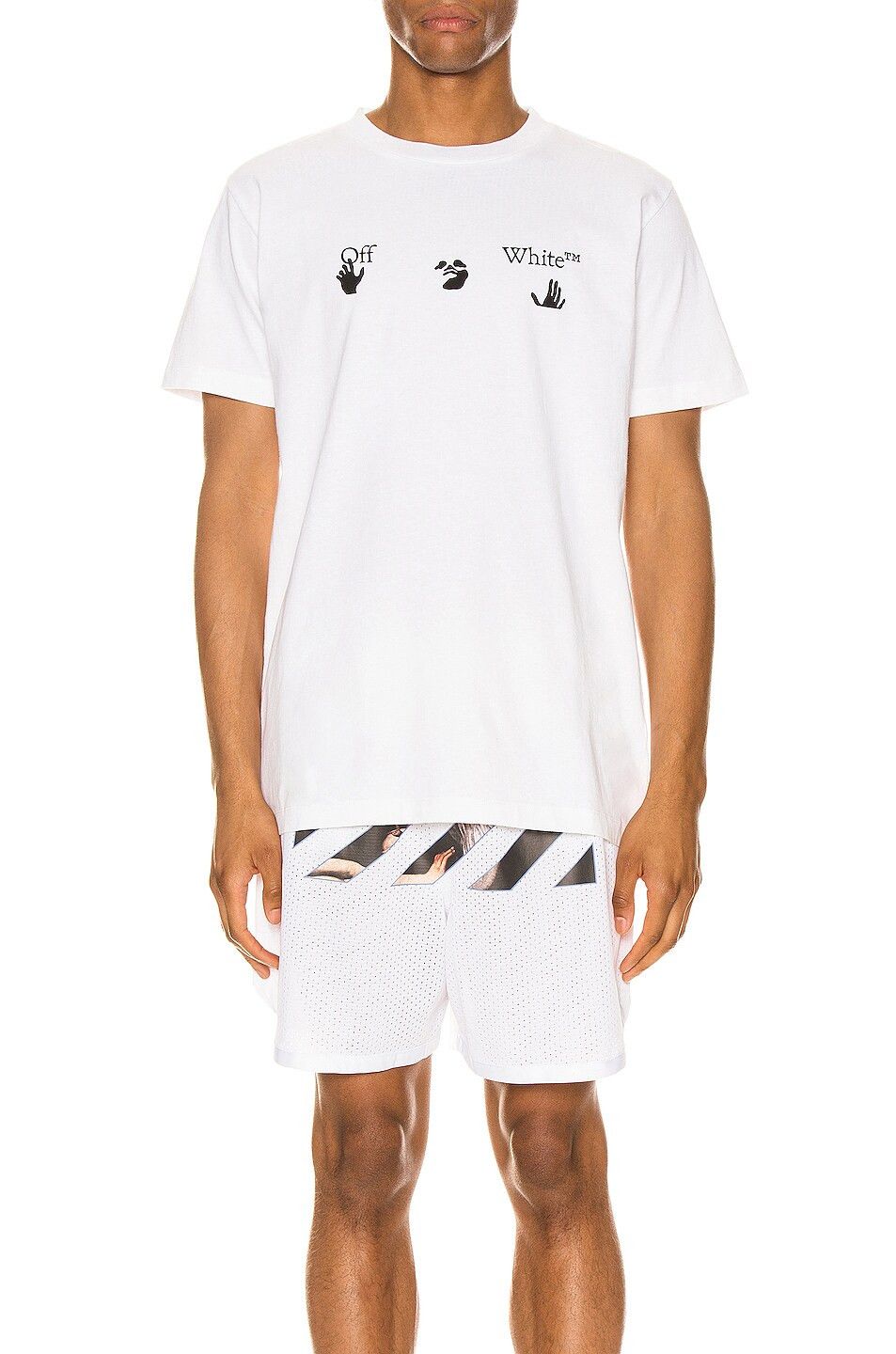 Off-White White Swimming Man Big Logo T-Shirt Size S / US 4 / IT 40 - 2 Thumbnail