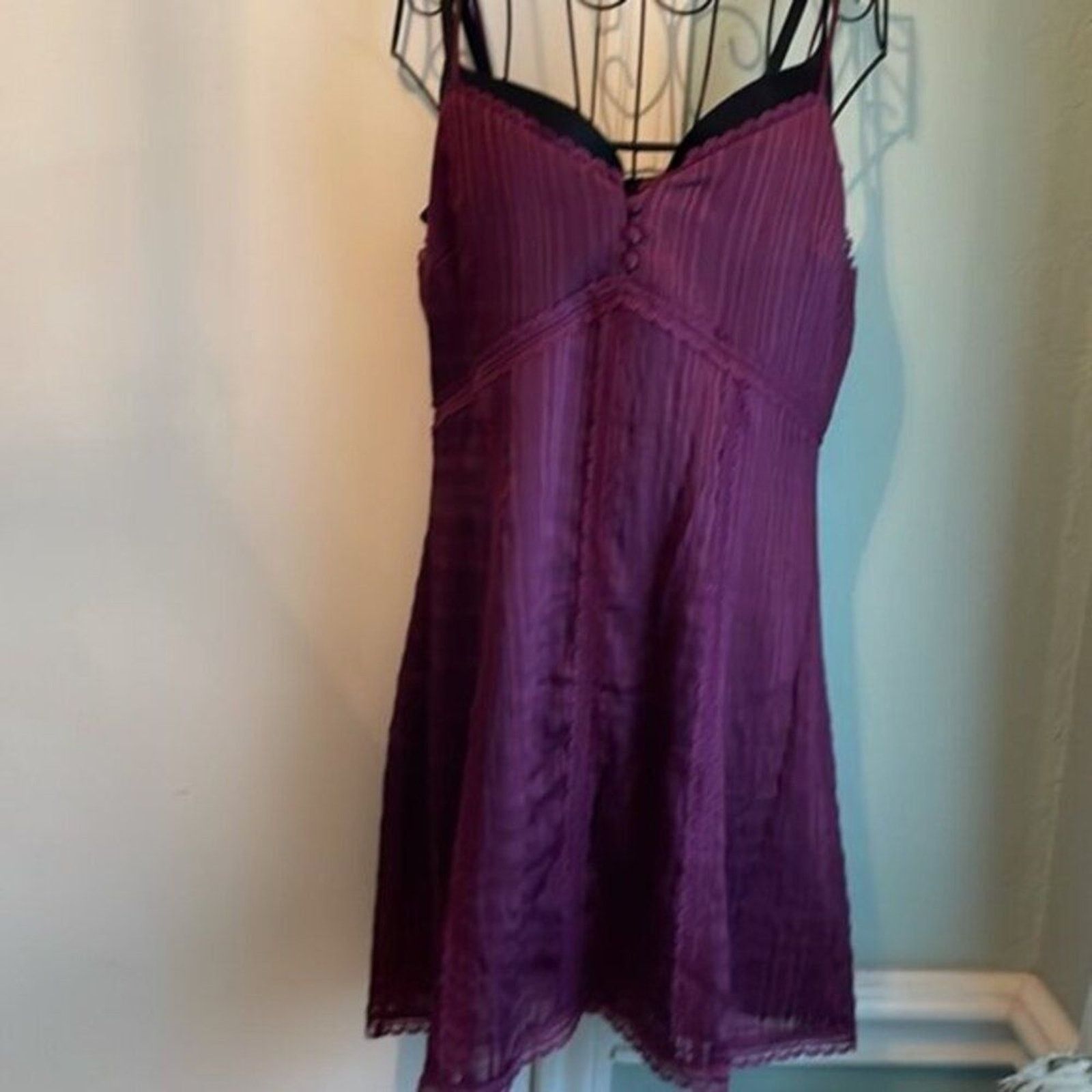Alice + Olivia Alice + Olivia Genevieve Spaghetti Strap Dress Boysnberry 10 Size L / US 10 / IT 46 - 5 Thumbnail