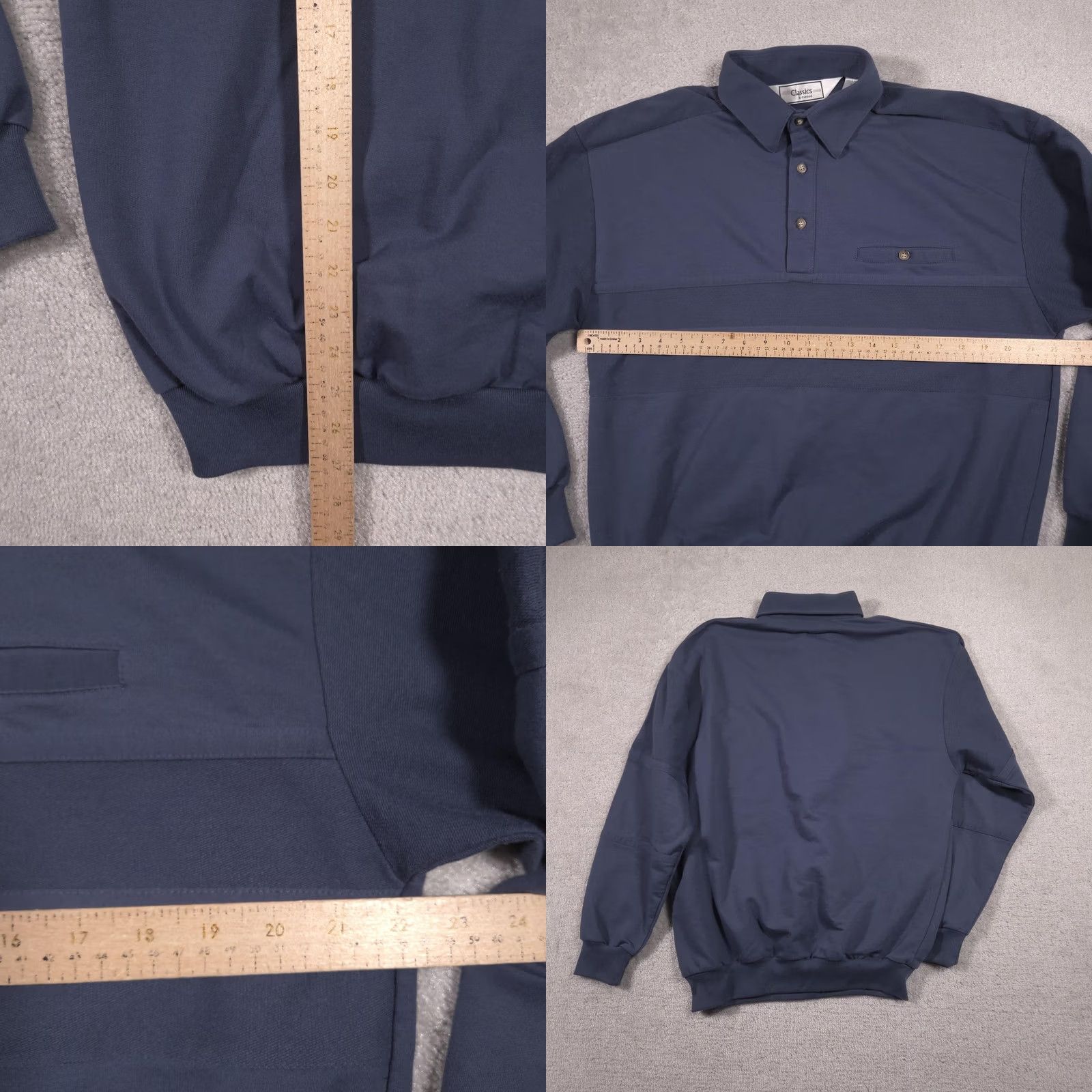 Vintage Classics by Palmland Sweater Mens Large Blue Collared Knit Pullover Long Sleeve Size US L / EU 52-54 / 3 - 8 Thumbnail