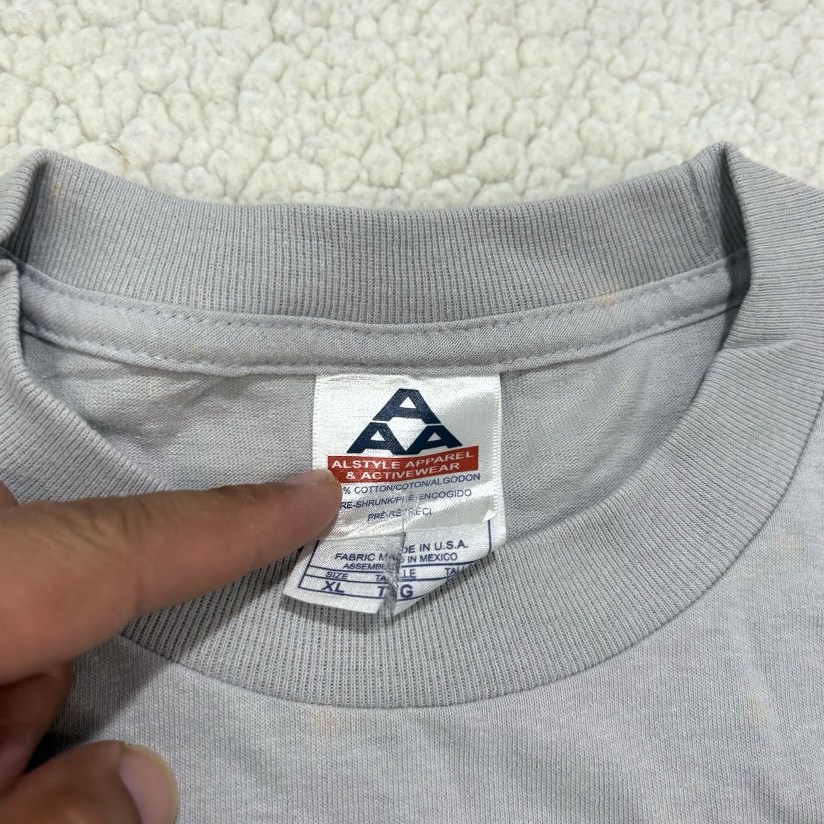 AAA VINTAGE Adidas Sports Graphic Tee Mens XL Center Spell Out Logo Grey 90s AAA Shirt Size US XL / EU 56 / 4 - 2 Thumbnail