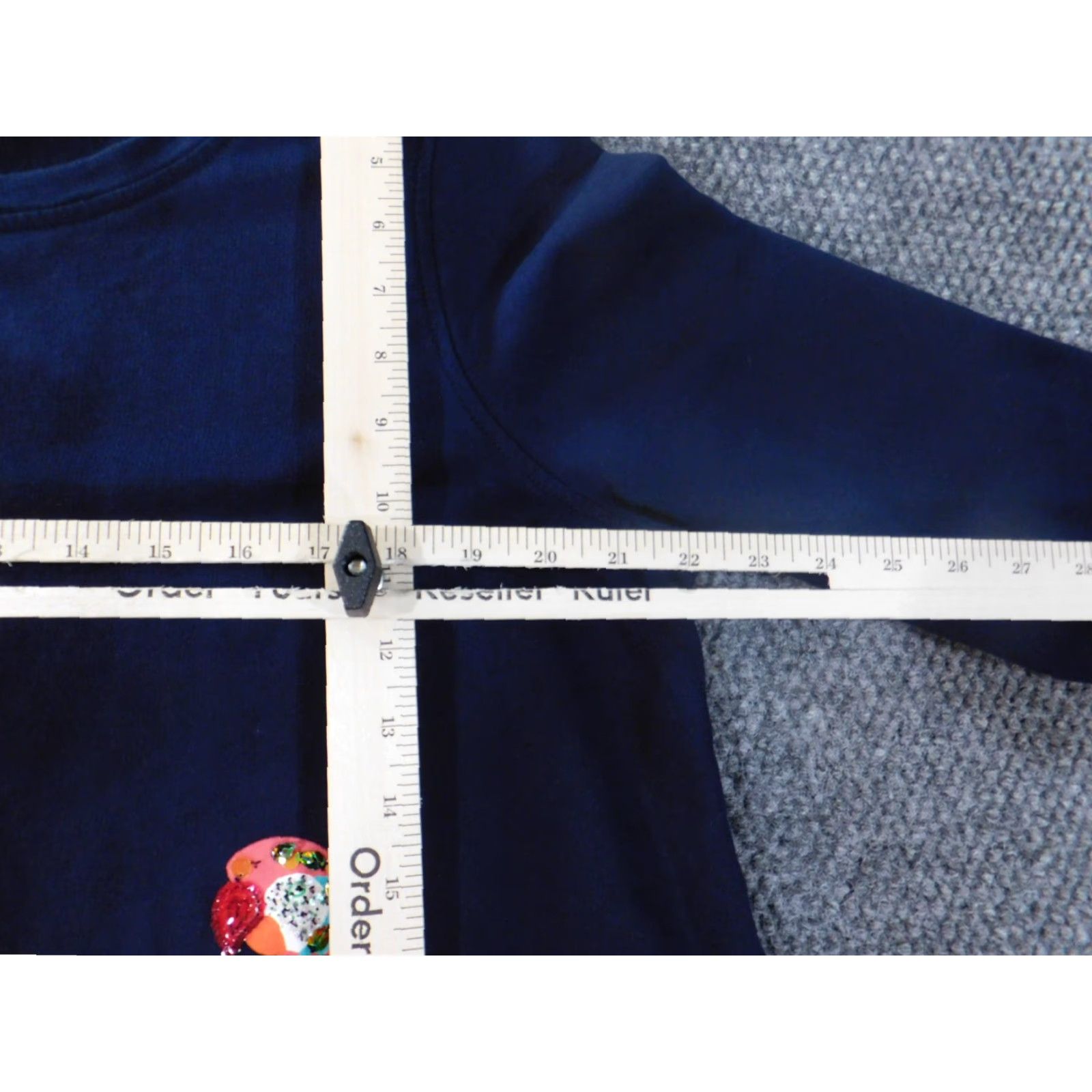 Vintage Crown & Ivy Sweater Pullover Women 2XL Blue Raglan Sleeve Round Neck Knit Cotton Classic Stretch Casual Pullover Regular Size Regular Size XXL / US 16-18 / IT 52-54 - 7 Thumbnail