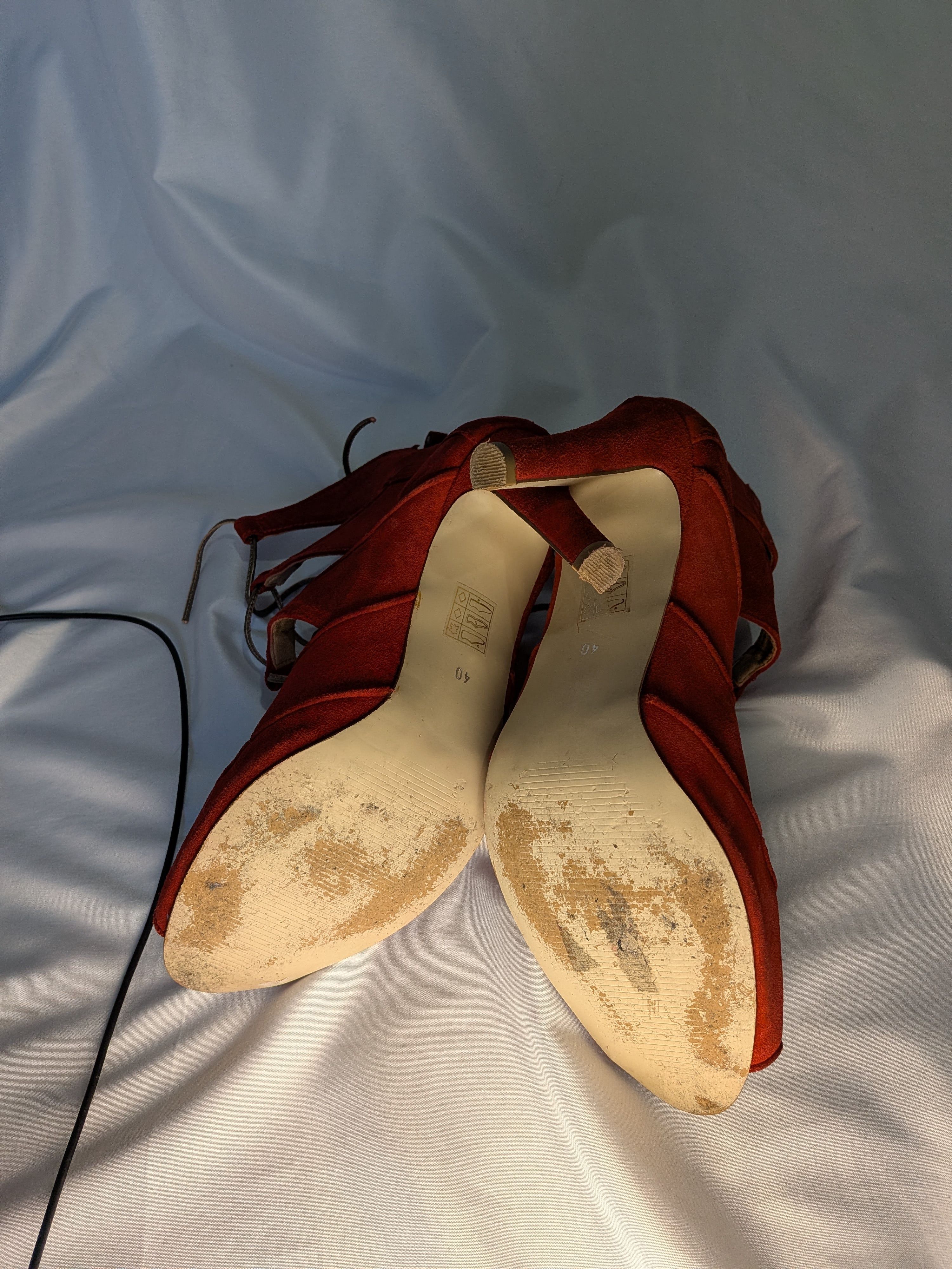 Versace Versace 19V69 Italia Red Suede Heels Pumps Size 40 Us 9 Size US 10 / IT 40 - 6 Thumbnail