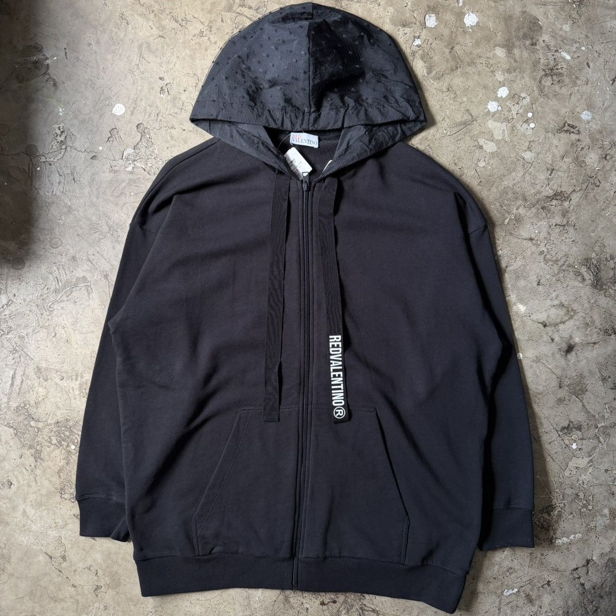 RED Valentino Red Valentino - Detailed Hood Zip Up Hoodie Size M / US 6-8 / IT 42-44 - 3 Thumbnail