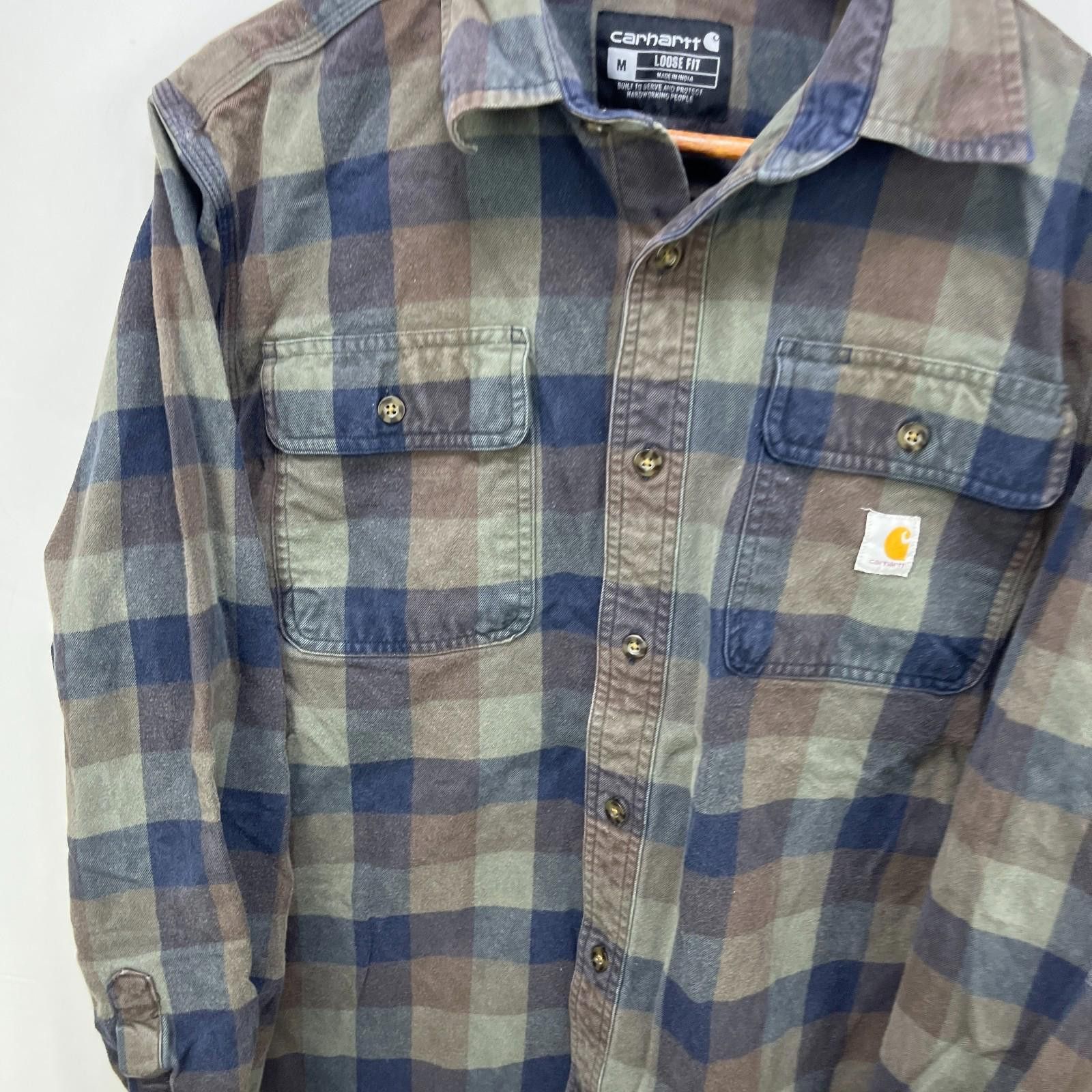 Carhartt Carhartt Plaid Button-Up Long Sleeve Shirt Medium Loose Fit Size US M / EU 48-50 / 2 - 2 Thumbnail