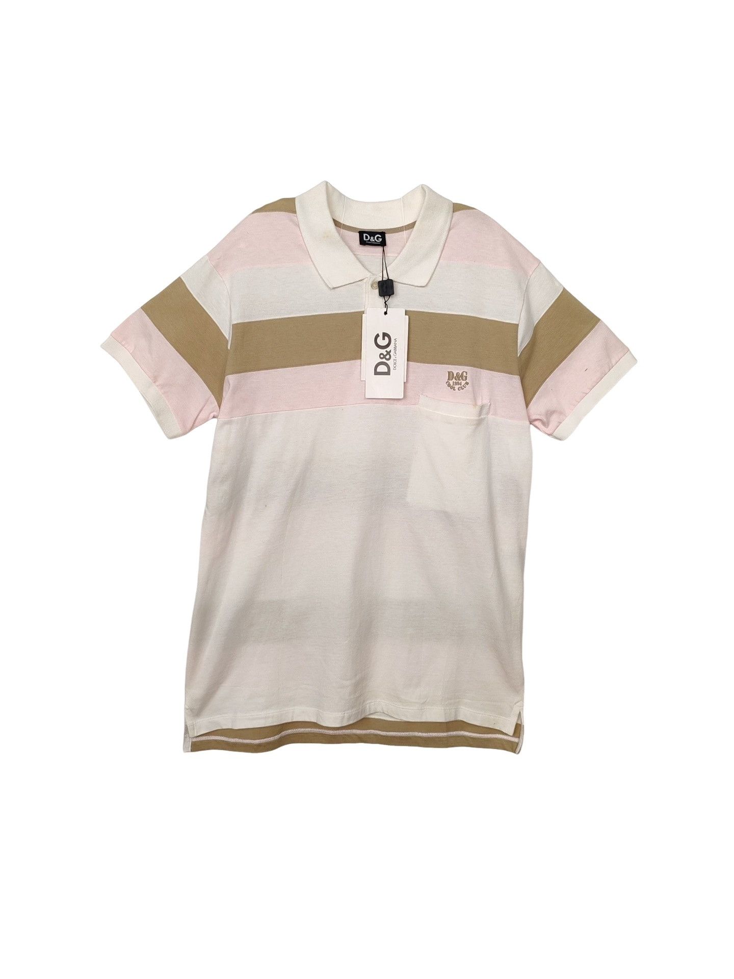 Dolce & Gabbana D&G Striped Embroidered Polo Shirt Size L Size US L / EU 52-54 / 3 - 1 Thumbnail