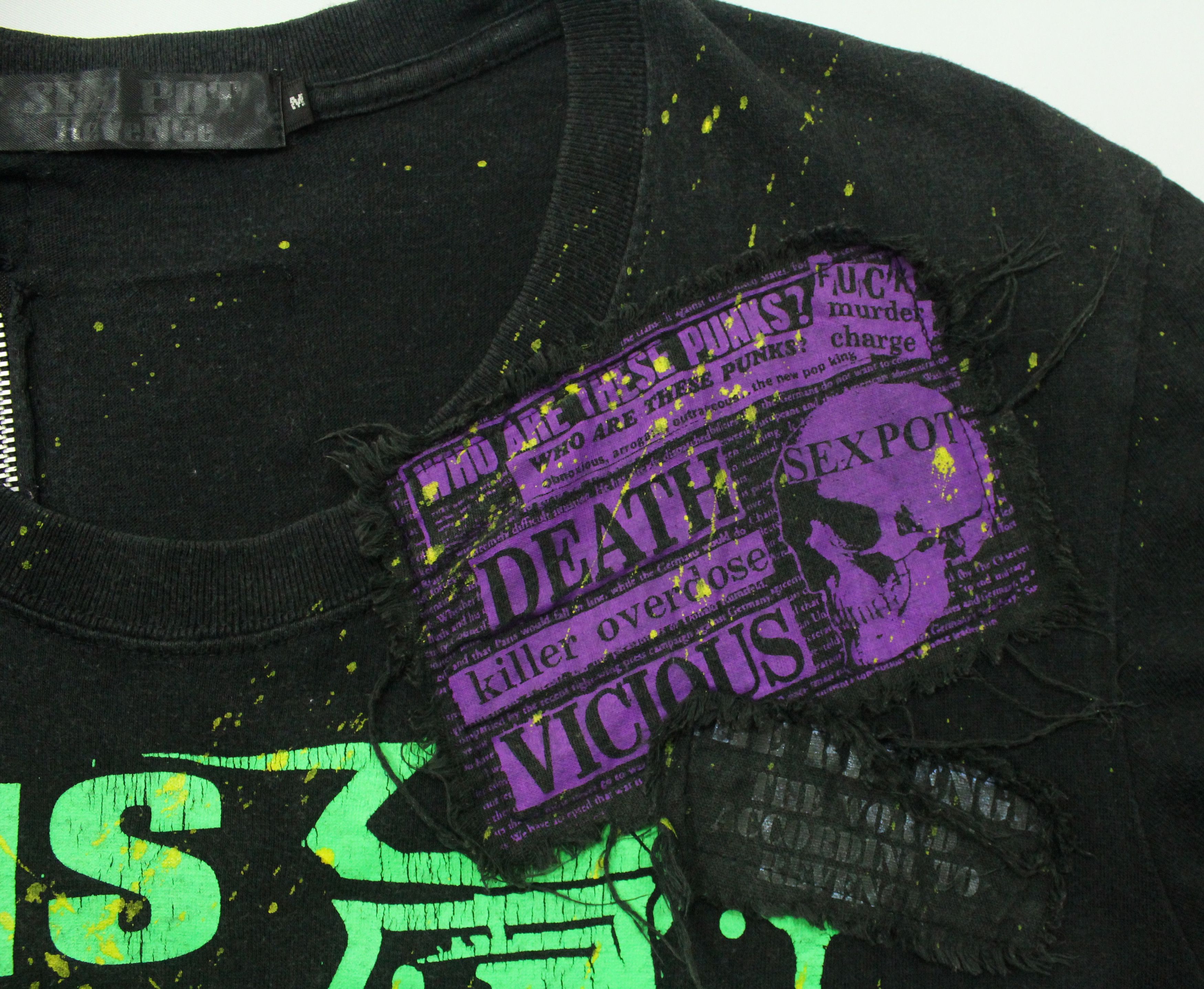 If Six Was Nine × Le Grande Bleu (L.G.B.) × Tornado Mart SEX POT REVENGE T Shirt Punk Style Patches Zipper Size US M / EU 48-50 / 2 - 13 Thumbnail
