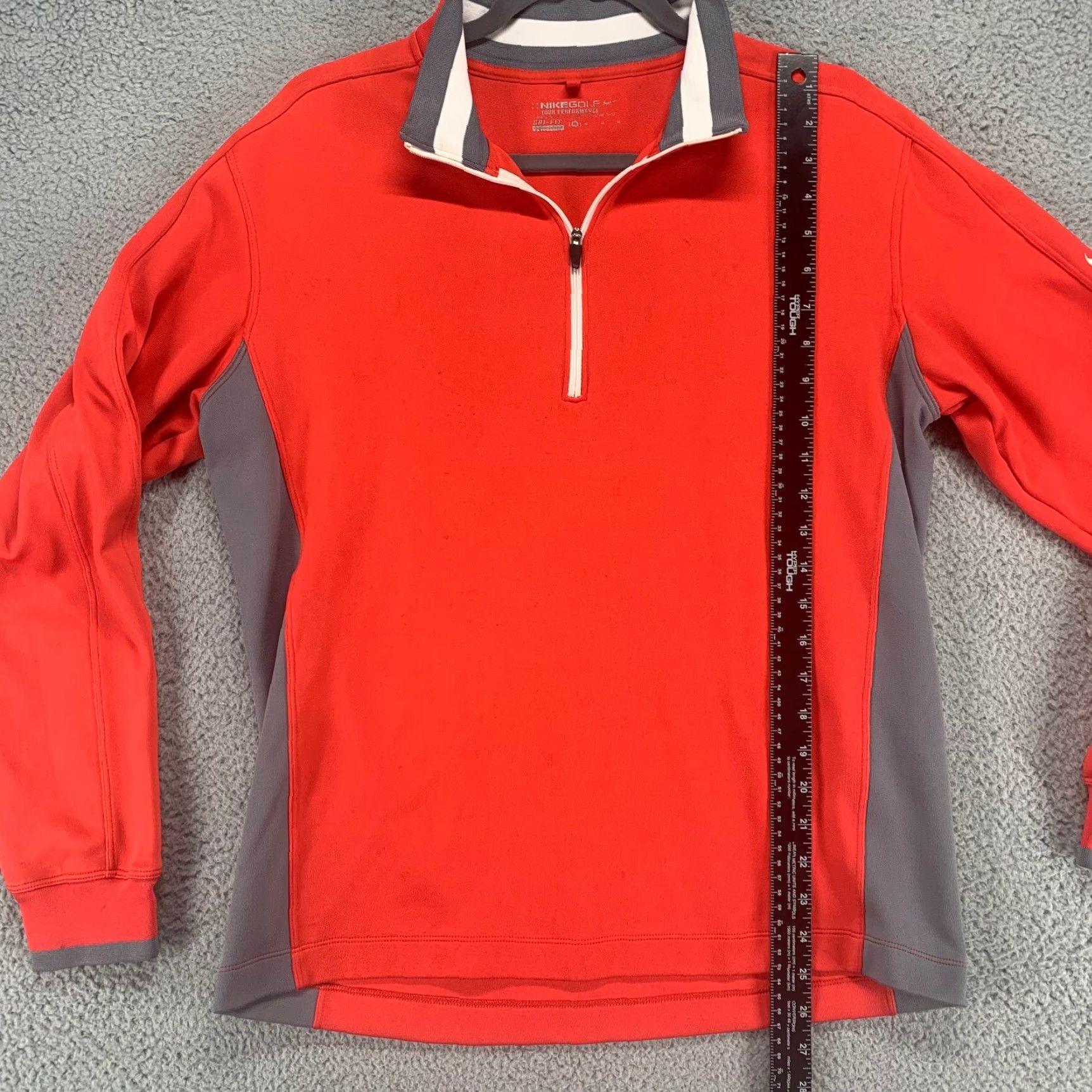 Nike Nike Jacket Womens Medium Red Golf Tour Performance Long Sleeve Quarter Zip Size M / US 6-8 / IT 42-44 - 4 Thumbnail