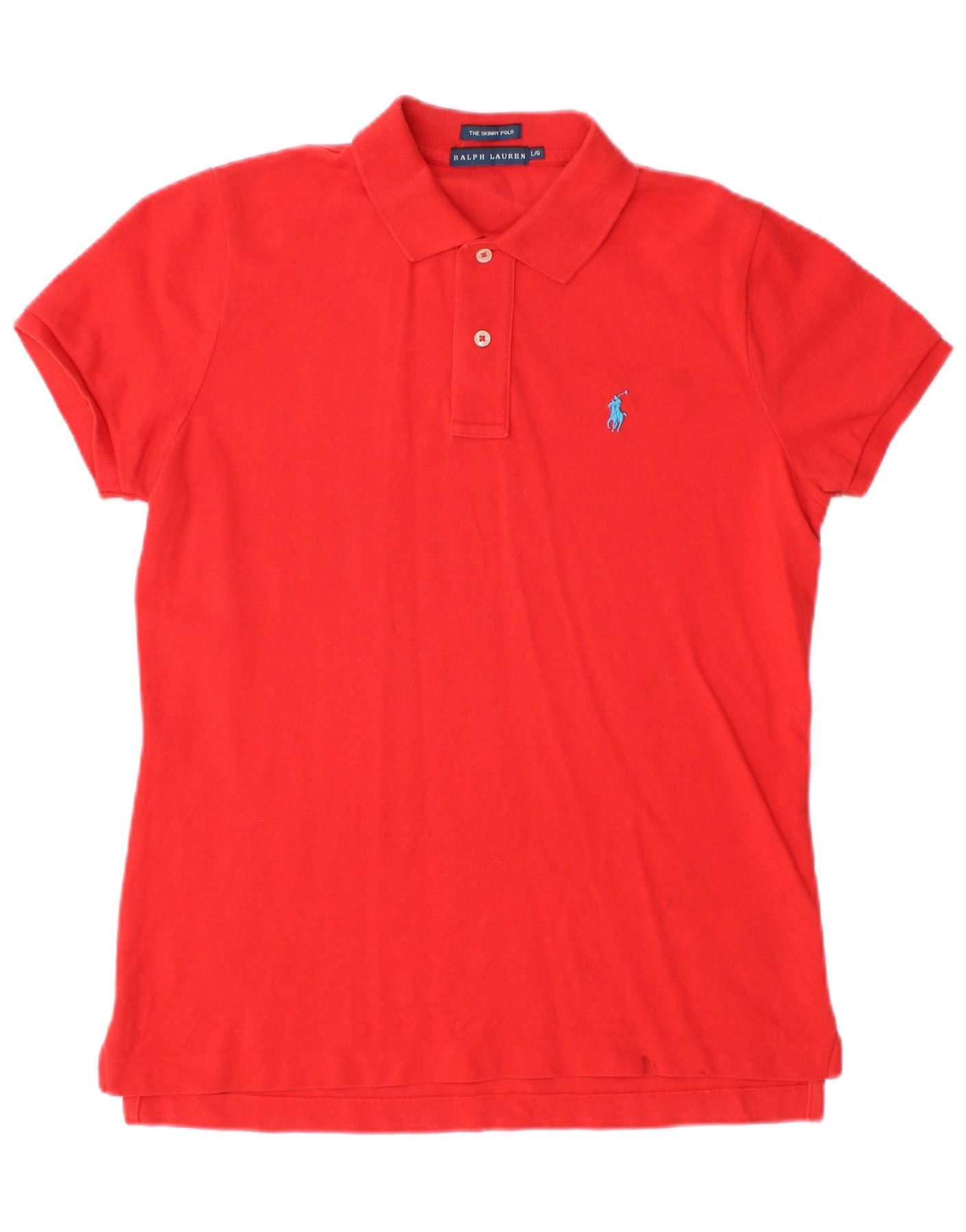 Ralph Lauren Mens The Skinny Polo Polo Shirt Large Red Cotton Size US L / EU 52-54 / 3 - 1 Thumbnail