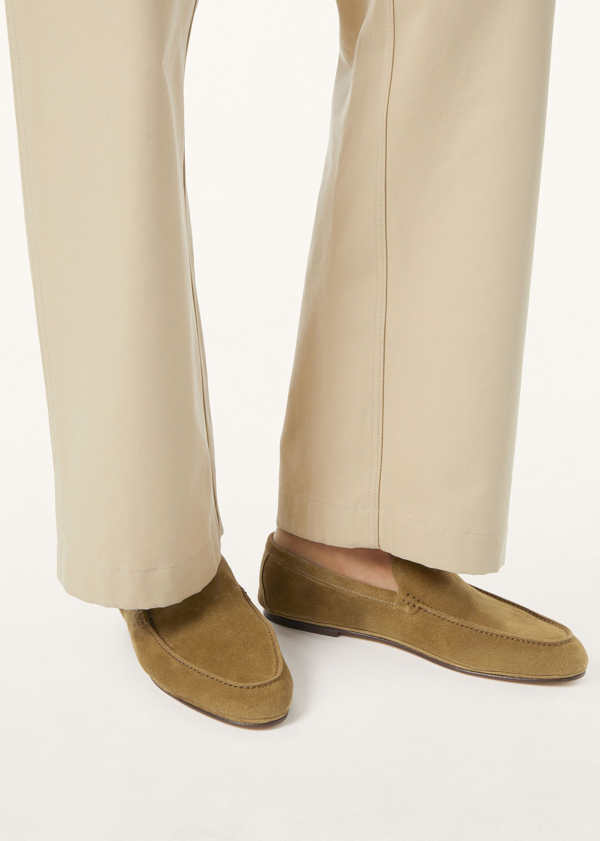 Loro Piana os11x0226 FAQ5514 Summer Anton Loafers in Savana Bark Size US 9 / EU 42 - 2 Thumbnail