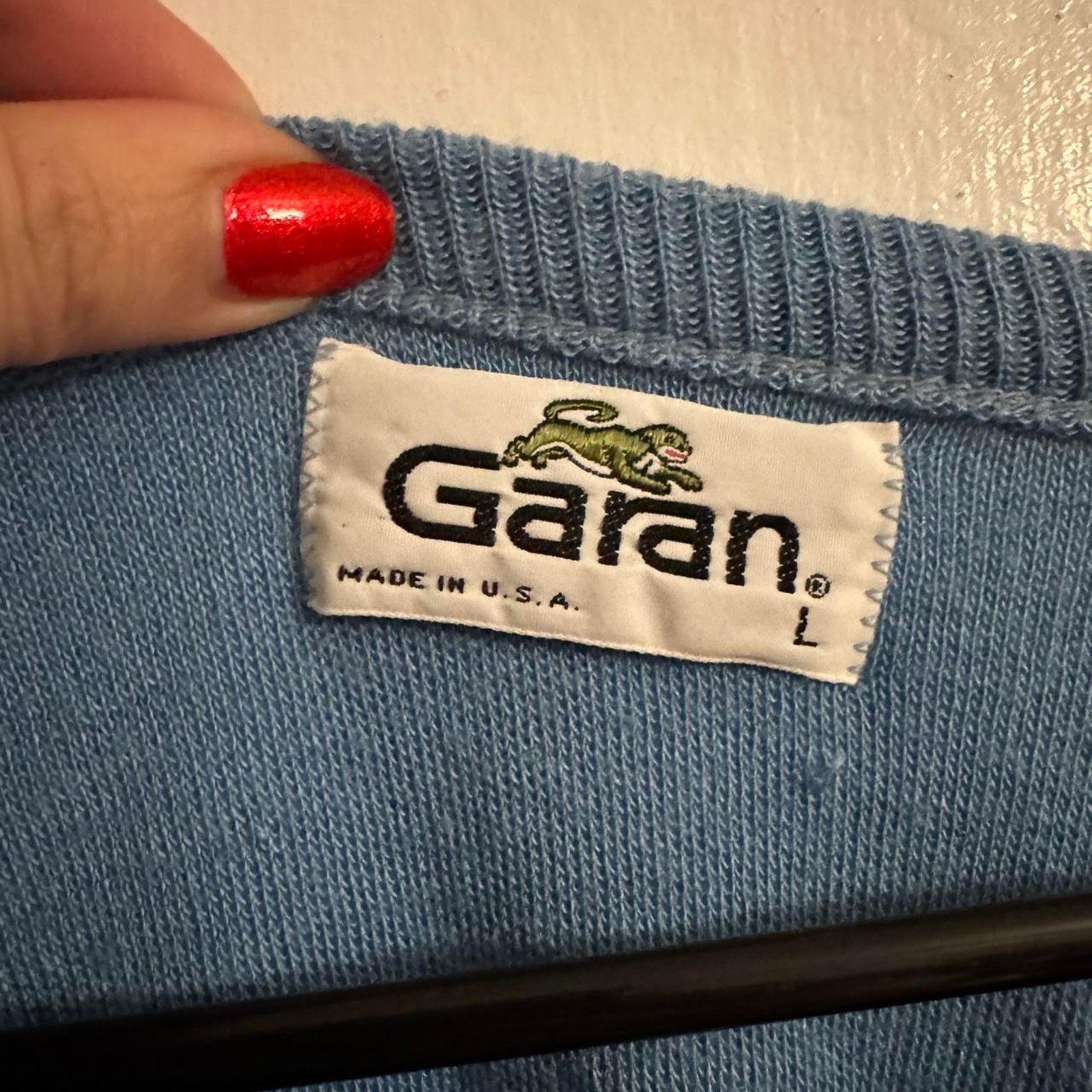 Other Vintage Garan 90s Sky Blue Tiger Lion Cat Preppy Normcore Size US L / EU 52-54 / 3 - 5 Thumbnail