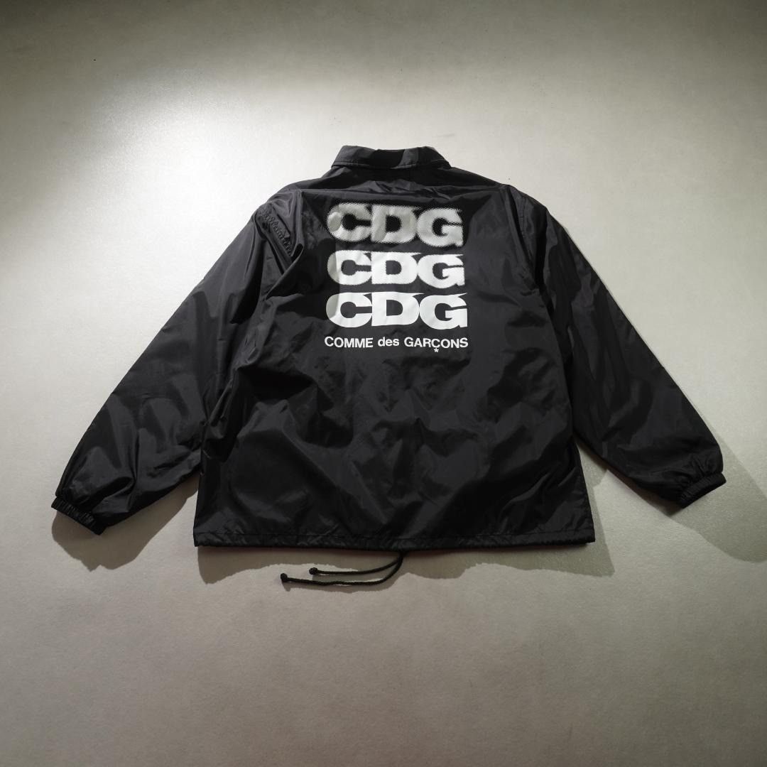 COMME des GARÇONS Nylon Coach Jacket Back Print Logo Size XL