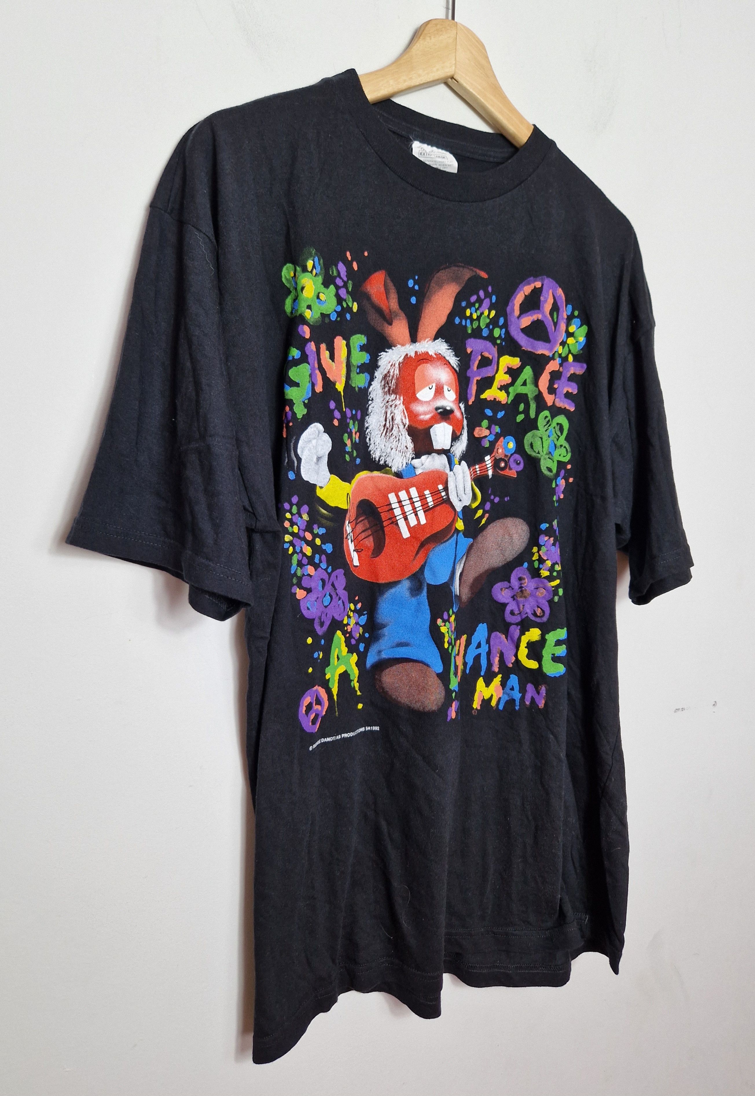Vintage Give Peace a Chance Serge Danot 1992 vintage rare tee Size US XL / EU 56 / 4 - 5 Thumbnail