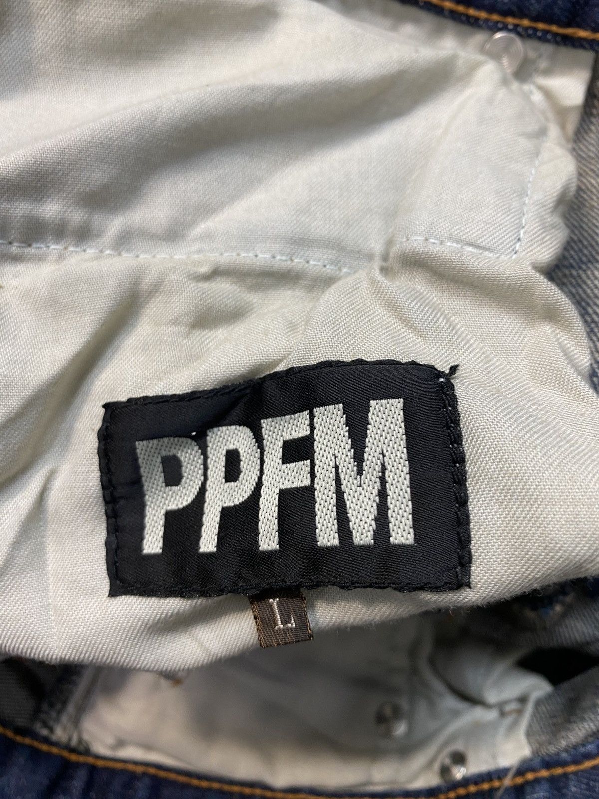 PPFM PPFM Yellow Riot Indigo Denim Jeans Straight Cut Size US 33 - 10 Thumbnail