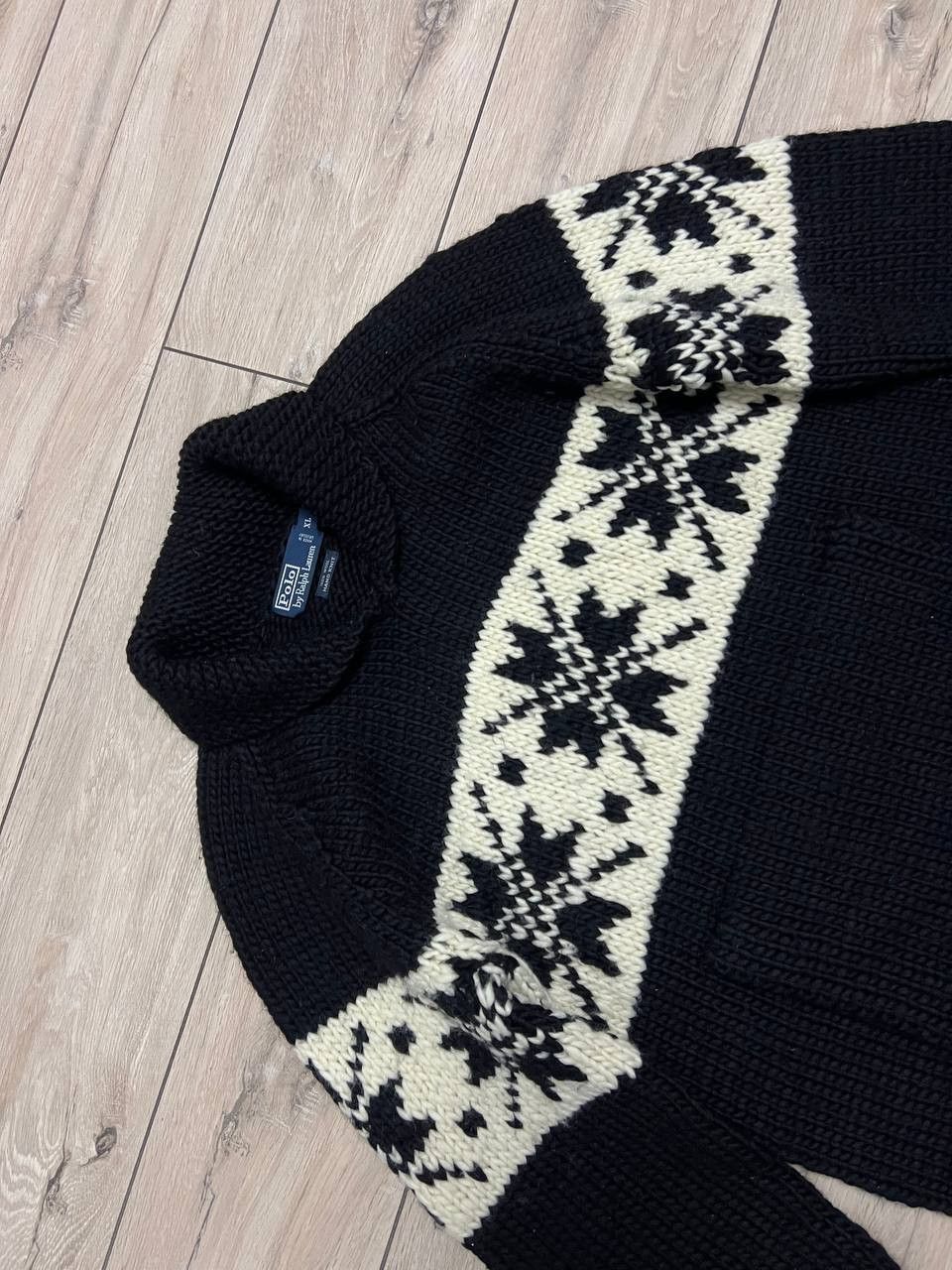 Polo Ralph Lauren 2005 Hand-Knit Ralph Lauren Polo Fair Isle Shawl Sweater XL Size US XL / EU 56 / 4 - 9 Thumbnail