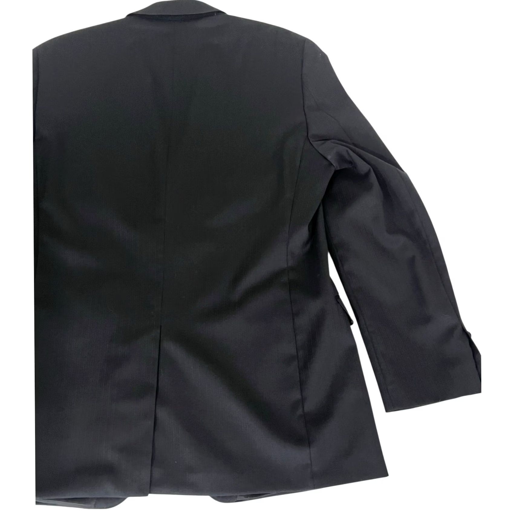 Calvin Klein Calvin Klein Blazer Shirt Jacket 2 Piece Mens Suit Jacket 42R Black Wool Inner Pockets 100% Wool Regular Mens Size 42R - 5 Thumbnail