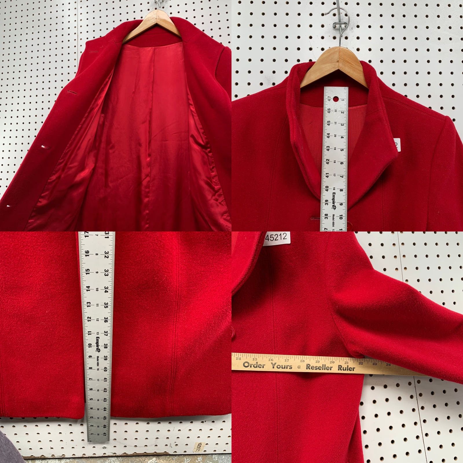 Vintage VINTAGE Manchester Coat Womens 12 Red Wool Overcoat | 100% Wool | Trench | Long Sleeve | Button Size XL / US 12-14 / IT 48-50 - 8 Thumbnail