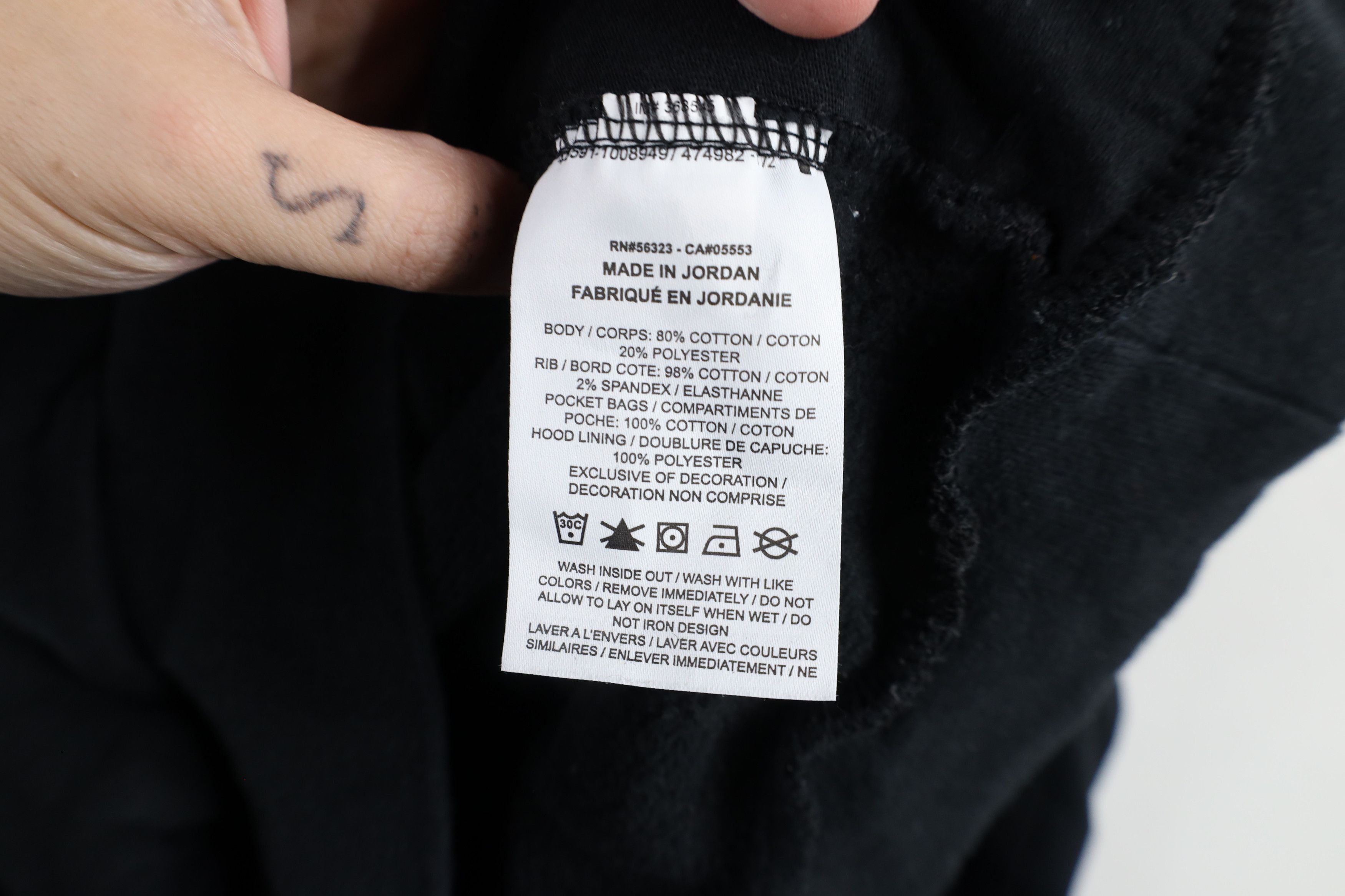 Nike × Vintage Vintage Nike Air Out Reflective Big Swoosh Hoodie Black Size US M / EU 48-50 / 2 - 9 Thumbnail