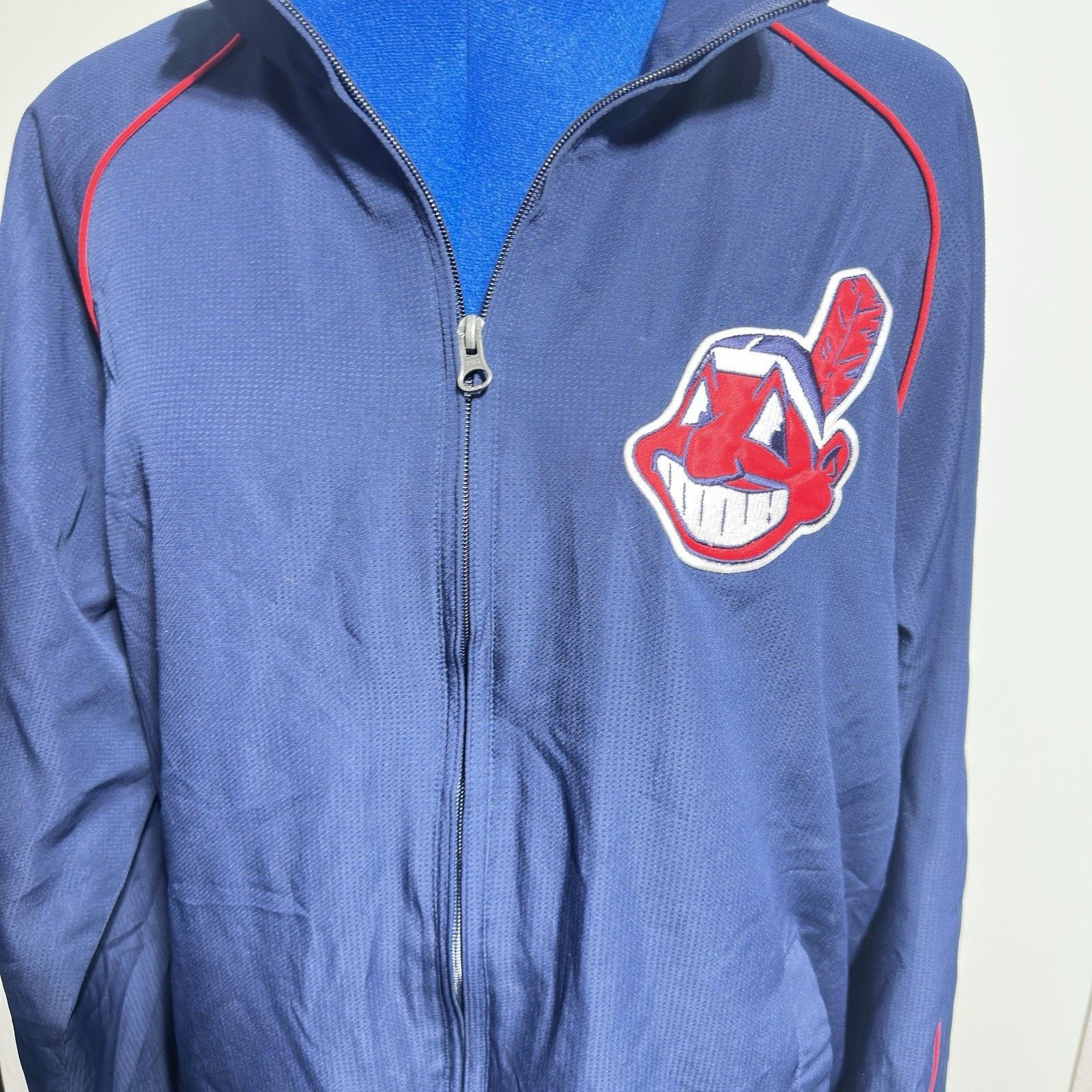 MLB Vtg Cleveland Indians Carl Banks G3 Big Logo Jacket Medium Size US M / EU 48-50 / 2 - 3 Thumbnail