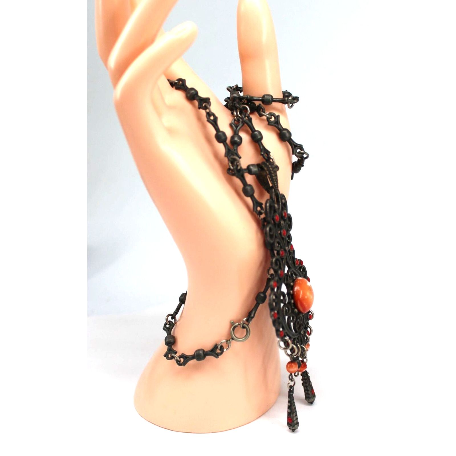 Other Rare Vintage DLH Depose Pendant Necklace • 28" Chain Size ONE SIZE - 3 Thumbnail