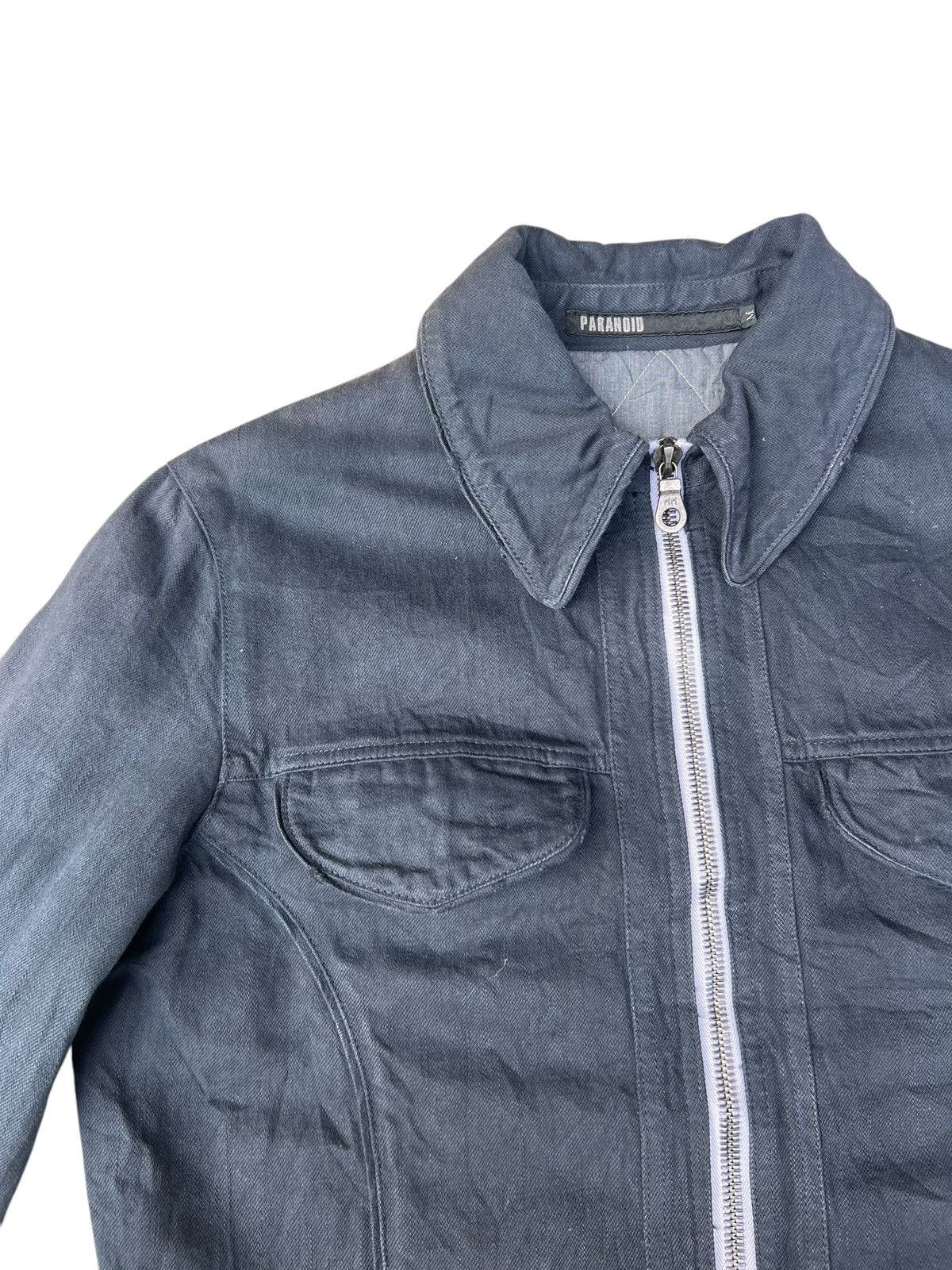 Japanese Brand PARANOID Japan RiRi Zip Quilted Lined Trucker Denim Jacket Size US M / EU 48-50 / 2 - 6 Thumbnail