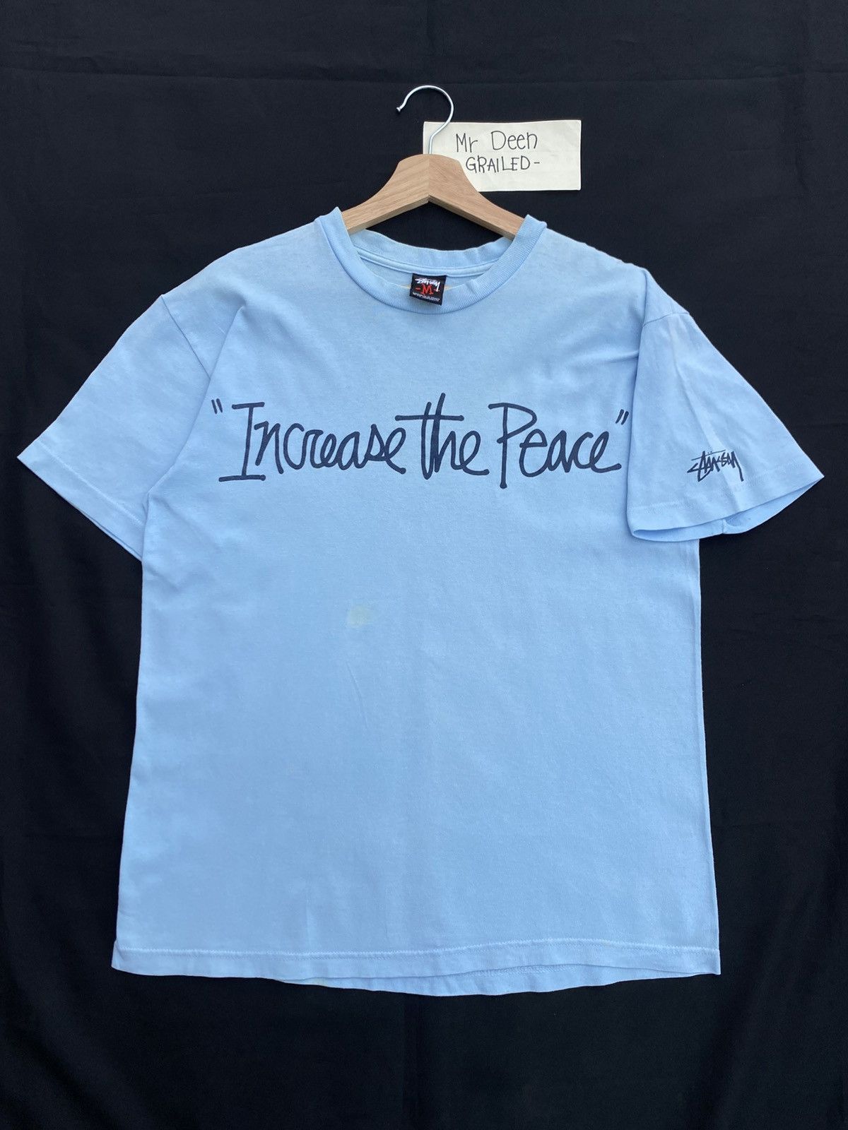 Stussy Rare Vintage Stussy "Increase the Peace " Tshirt Size US M / EU 48-50 / 2 - 2 Thumbnail