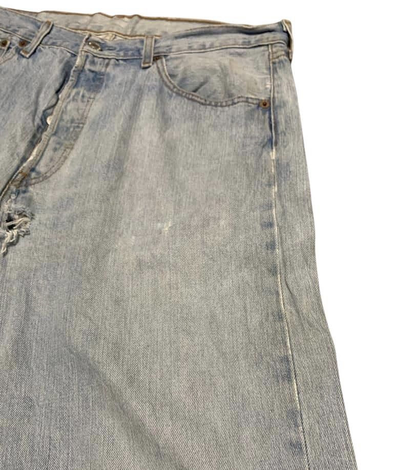 Levi's Vintage Levis 501 Straight Faded Blue Jeans Distressed Size US 34 / EU 50 - 5 Thumbnail