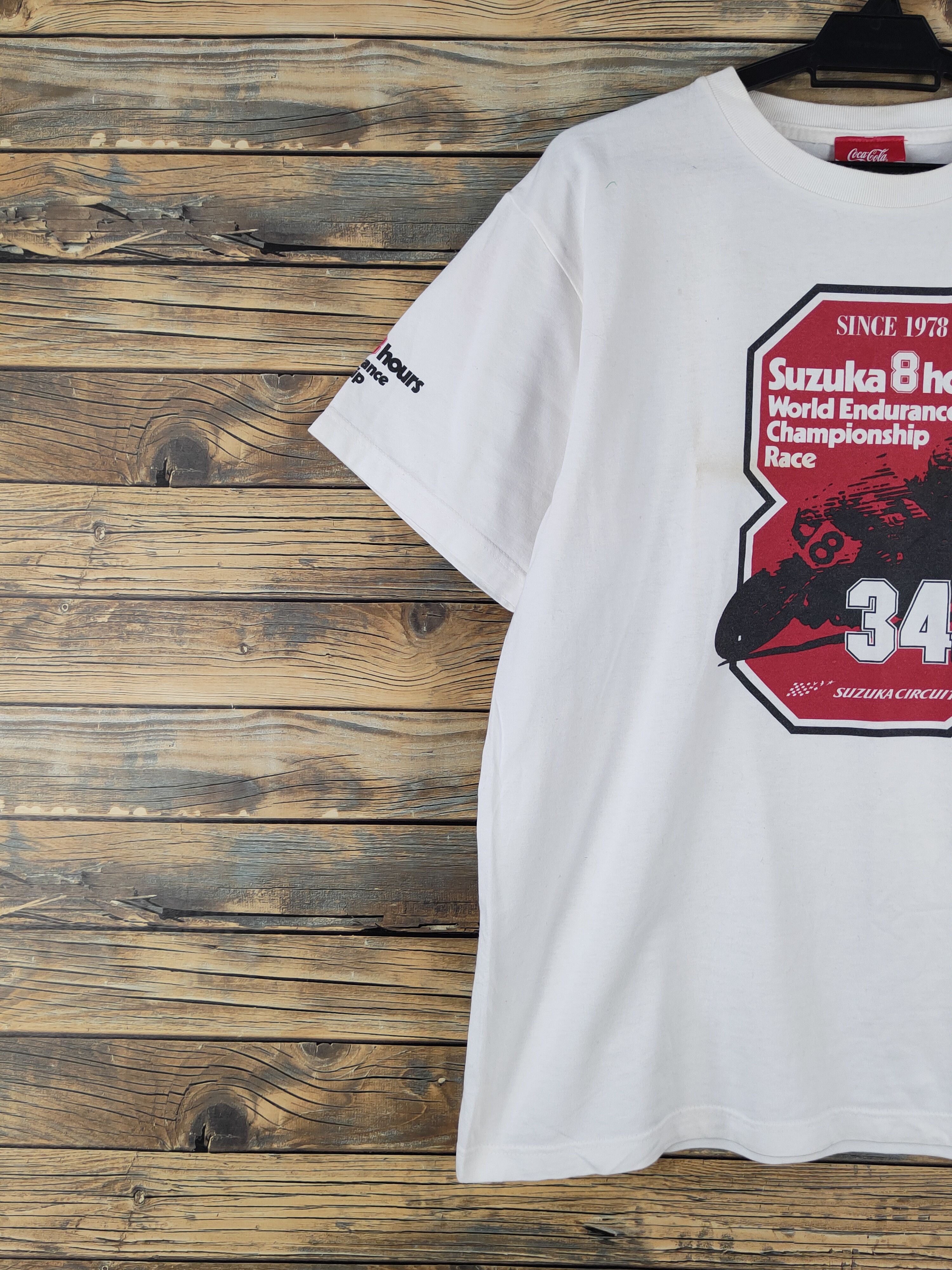 Coca Cola DLL Coca Cola X Moto suzuka 8 hour vintage White tee #020 Size US L / EU 52-54 / 3 - 4 Thumbnail