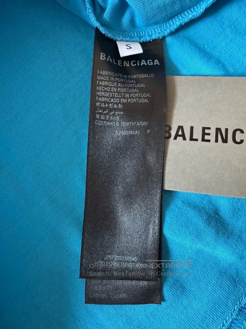 Balenciaga Balenciaga Sky Blue Double B Snap Short Sleeve Size US S / EU 44-46 / 1 - 4 Thumbnail
