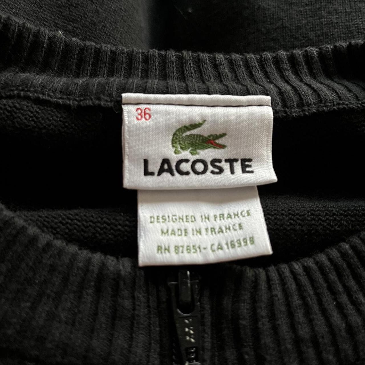 Lacoste Vintage Lacoste Black Zip Up Sweater Size S / US 4 / IT 40 - 2 Thumbnail