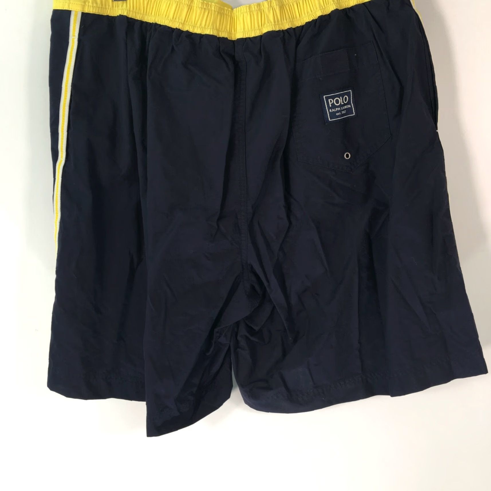 Polo Ralph Lauren Polo Ralph Lauren Mens Navy Blue Drawstring Swim Trunk Bottom XXL Size US XXL / EU 58 / 5 - 2 Thumbnail