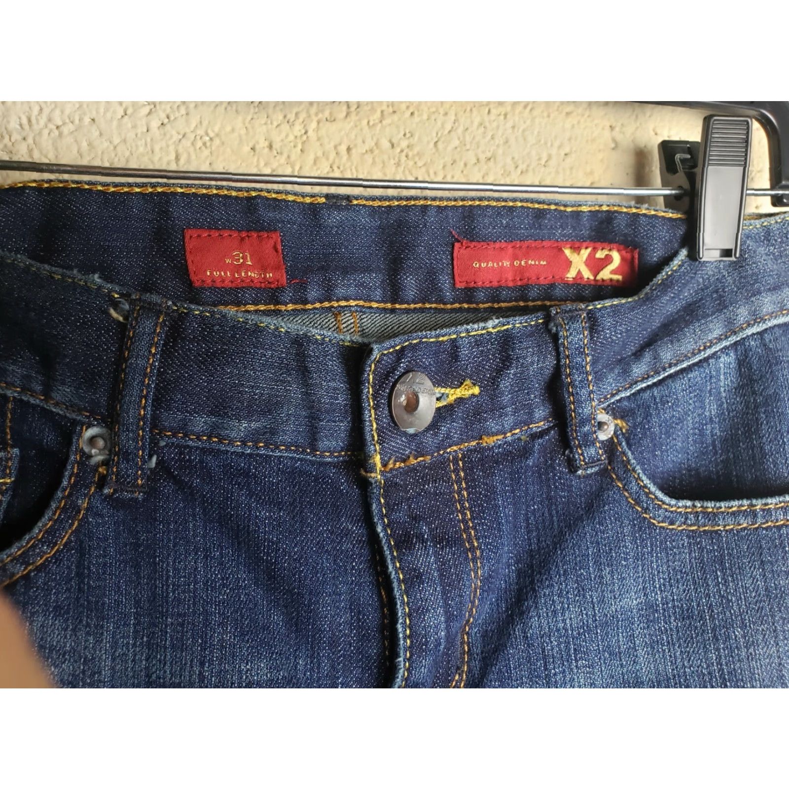 Denime X2 Eva Boot Jeans Womens Size 2 Short Mid Rise Bootcut Blue Denim Regular Fit Size 26" / US 2 / IT 38 - 3 Thumbnail