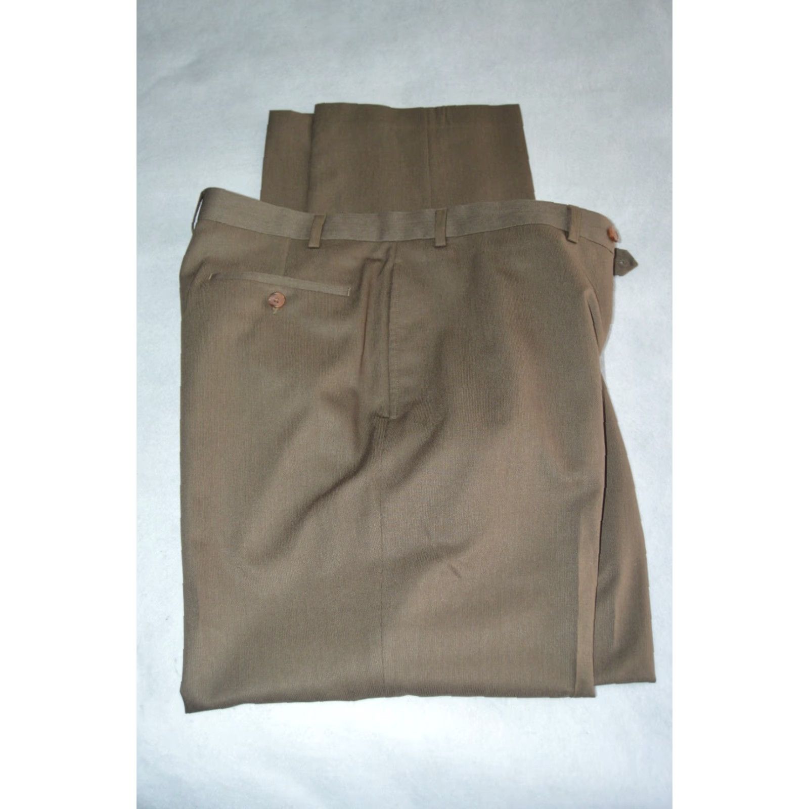 Polo Ralph Lauren Polo Ralph Lauren Dress Pants Brown Poly Blend Flat Front 40/32 Mens Regular Straight Pants Size US 40 / EU 56 - 3 Thumbnail