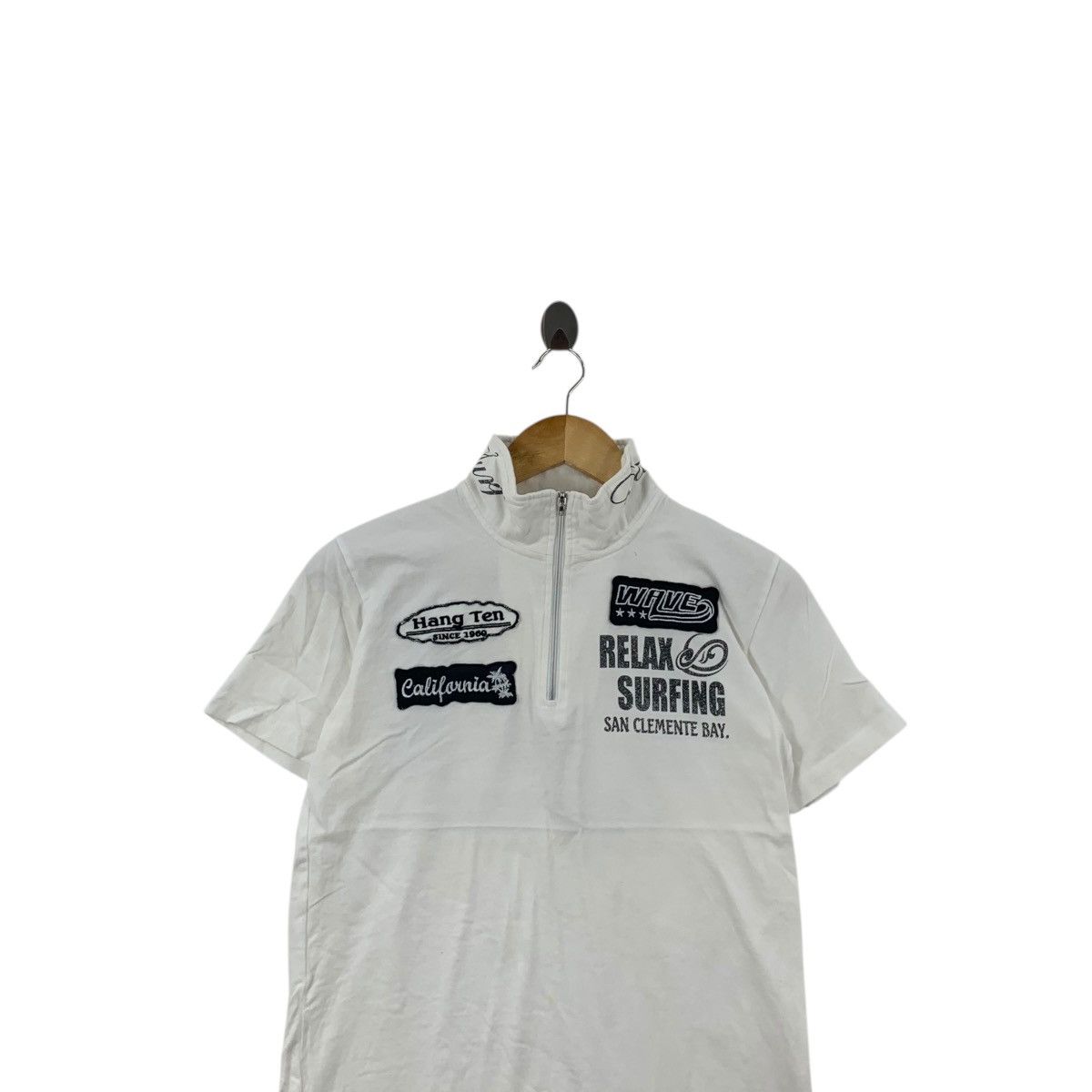 Hang Ten HANG TEN SURF Embossed Logo California Half Zipper Tee Shirt Size US S / EU 44-46 / 1 - 2 Thumbnail