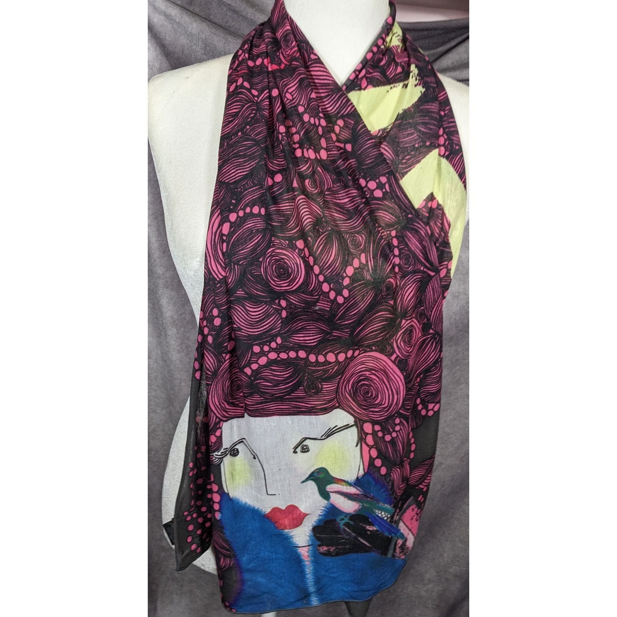 Other Unique Custoline Women's Portrait Art Scarf Size ONE SIZE - 8 Thumbnail