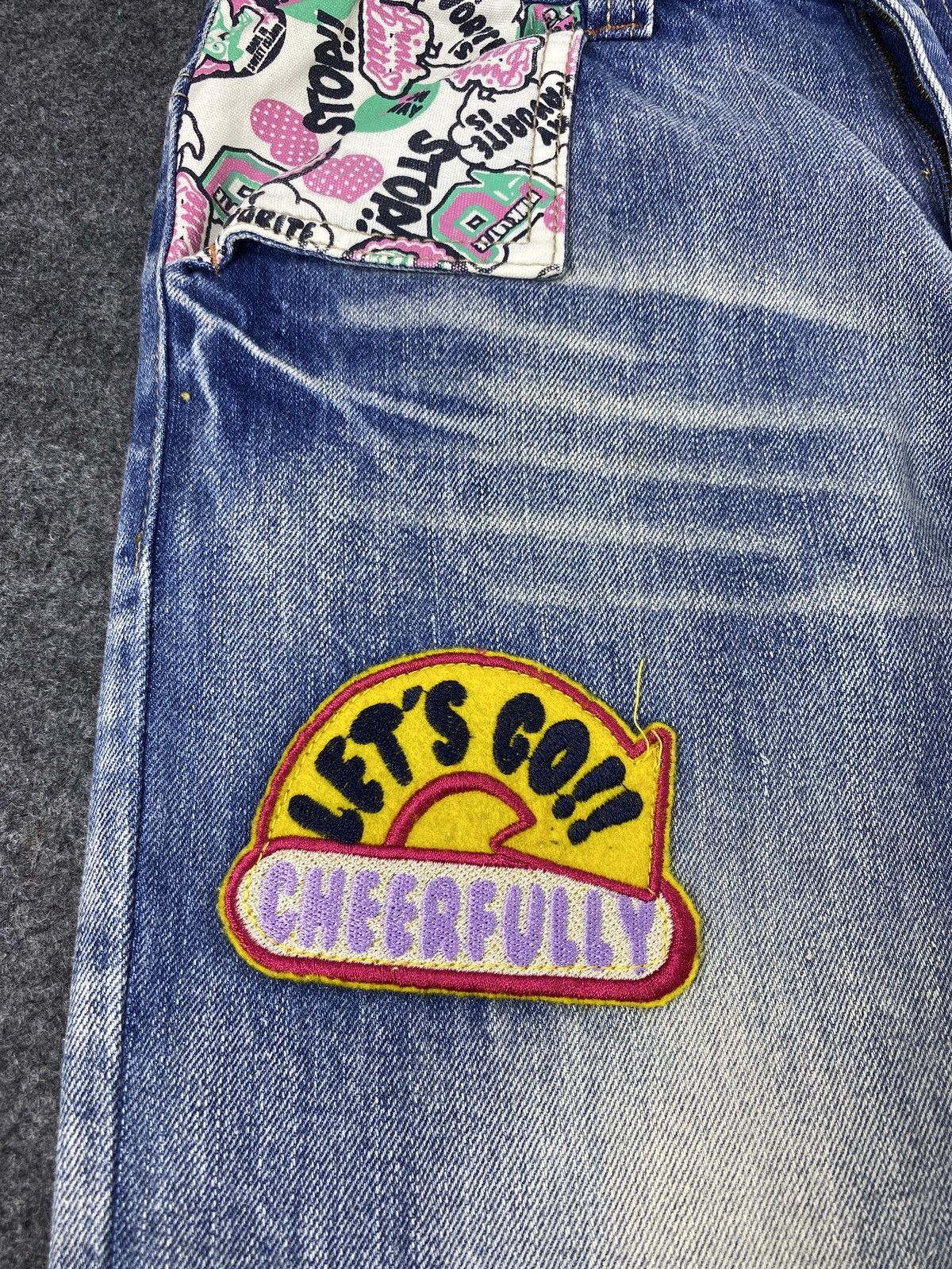 Japanese Brand × Vintage Japanese Denim Jeans PINK LATTE Patchworks - J1083 Size 28" / US 6 / IT 42 - 5 Thumbnail