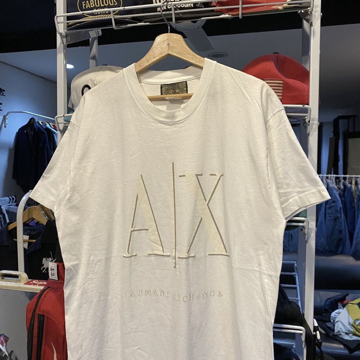 Armani Exchange VINTAGE 1994 Armani Exchange Avantgarde Big Logo T-Shirt Size US XL / EU 56 / 4 - 3 Thumbnail