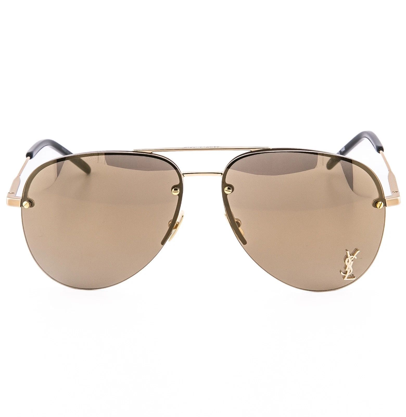 Saint Laurent Paris SAINT LAURENT Gold Mirror 11 YSL 004 11M Sunglasses SL11M Size ONE SIZE - 5 Thumbnail