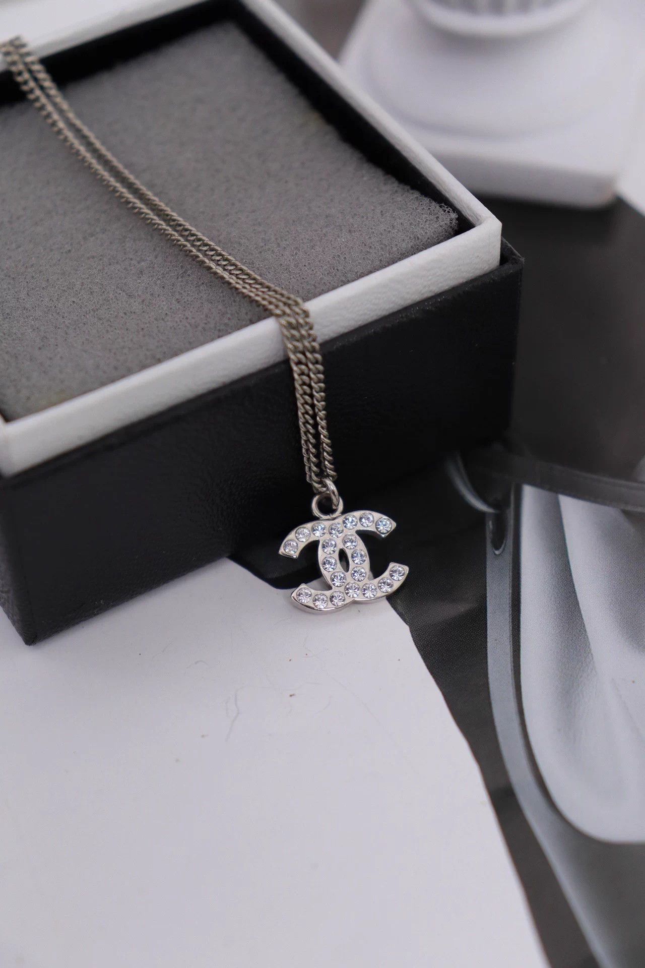 Chanel Chanel Double C crystal 41cm necklace 1.2x1.5cm pendant Size ONE SIZE - 2 Thumbnail