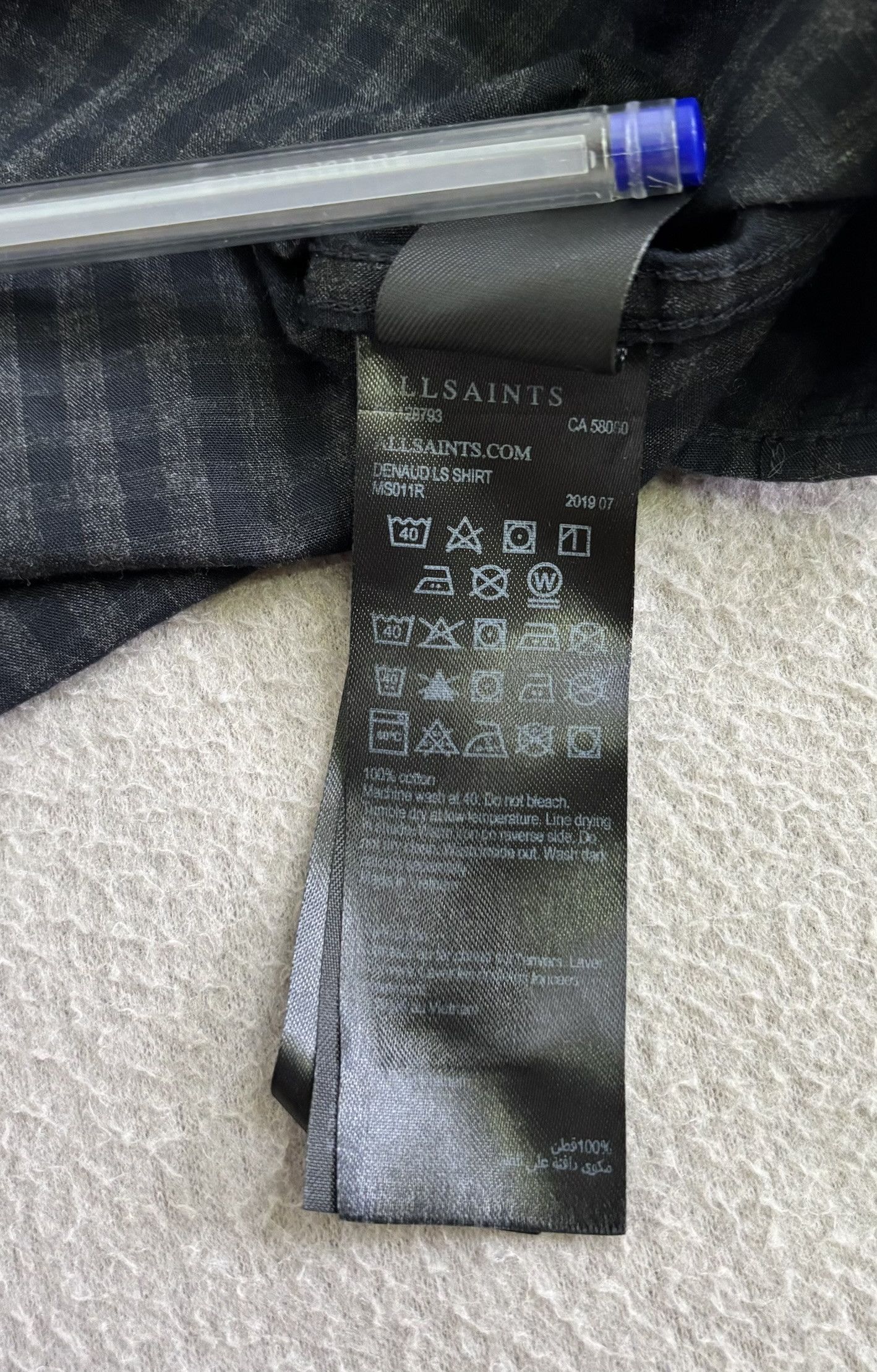 Allsaints Allsaints shirt Black Check size XL Size US XL / EU 56 / 4 - 14 Thumbnail