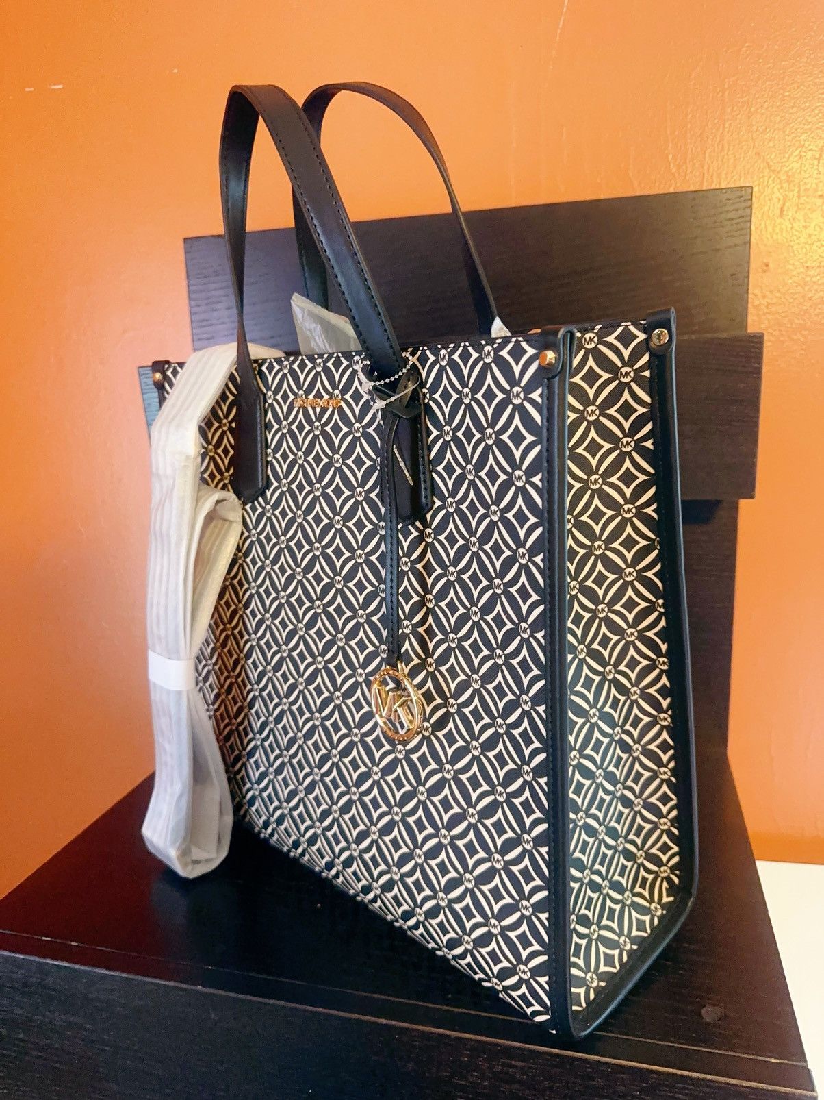 Michael Kors Michael Kors MAPLE Black Light Cream NS Tote Bag Large Size ONE SIZE - 4 Thumbnail