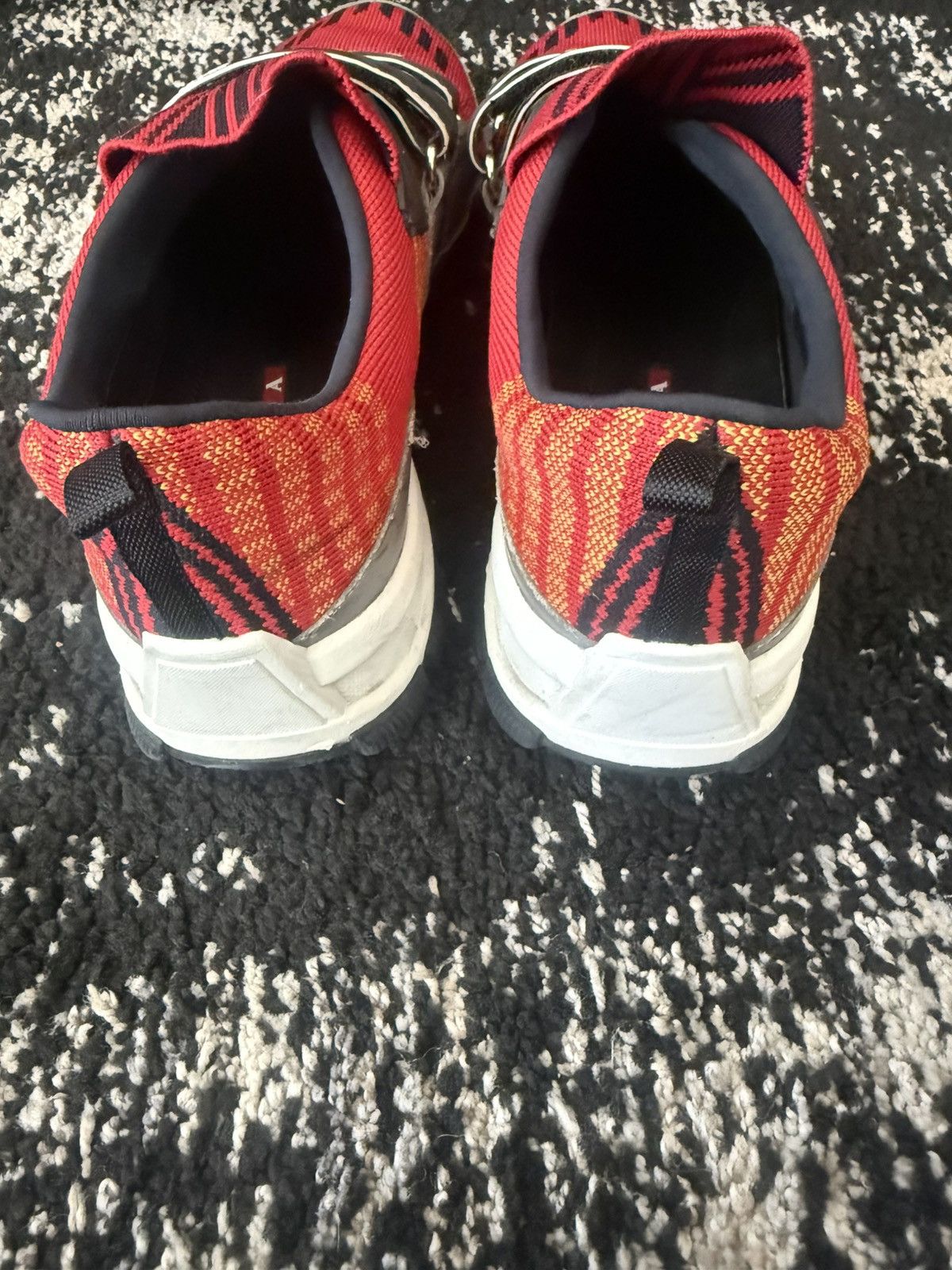 Prada Red Crossection Knit Cloudbust Sneakers Size US 9 / EU 42 - 5 Thumbnail