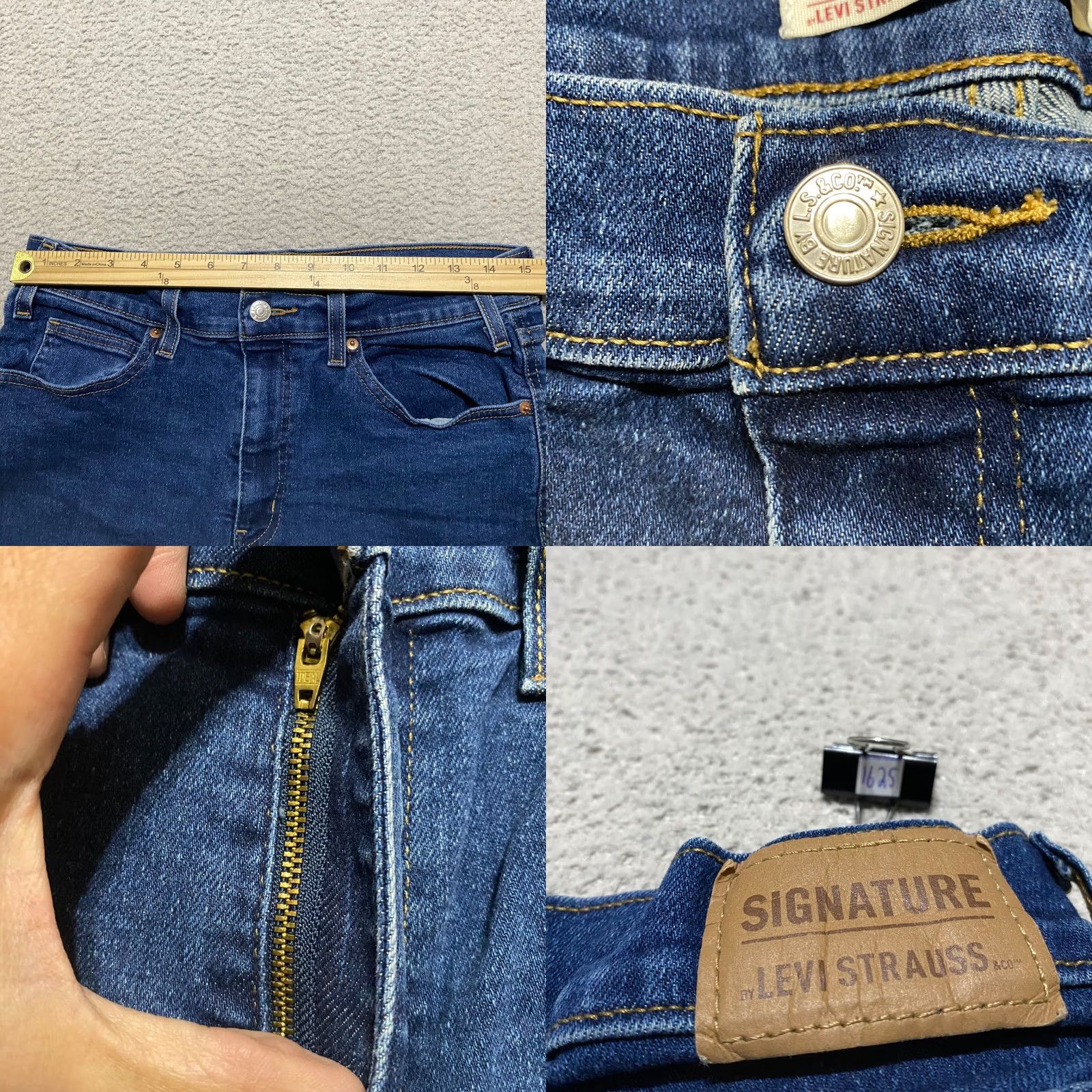 Levi's Levi's Signature Womens Jeans Shorts Blue Denim High Rise Cut-Off 4" Inseam 14" Waist 30 Black? Size 36" / US 14 / IT 50 - 8 Thumbnail