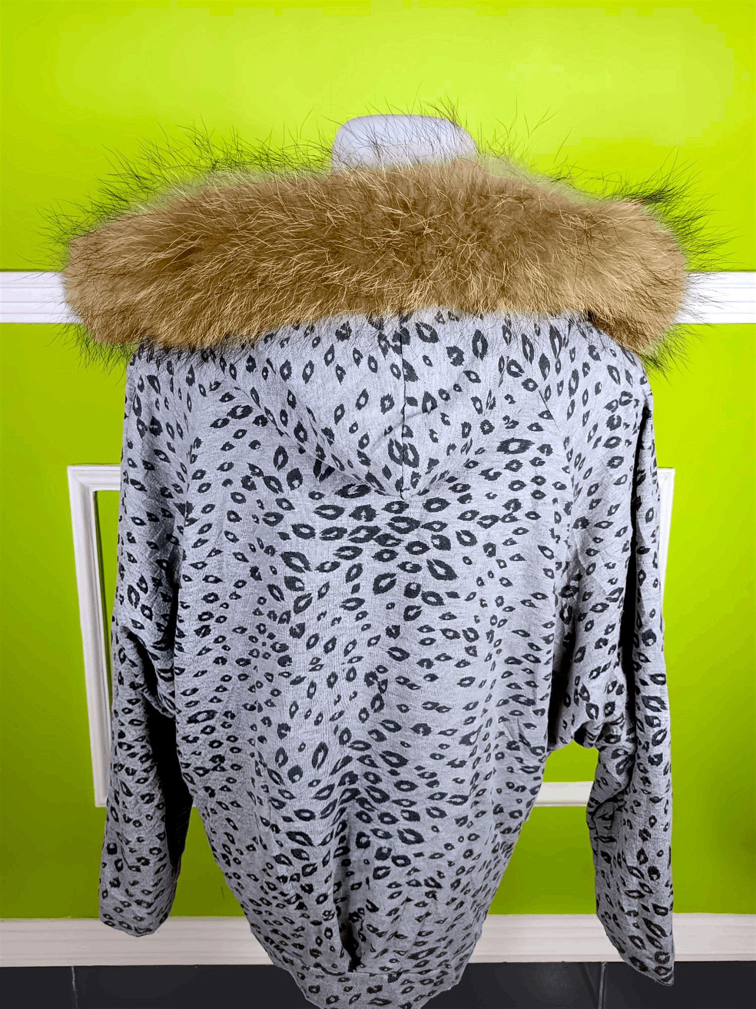 Japanese Brand × Le Grande Bleu (L.G.B.) LIQUID GIRL Oversized Fur Leopard Batwing Zip Hoodie Size US XXL / EU 58 / 5 - 7 Thumbnail
