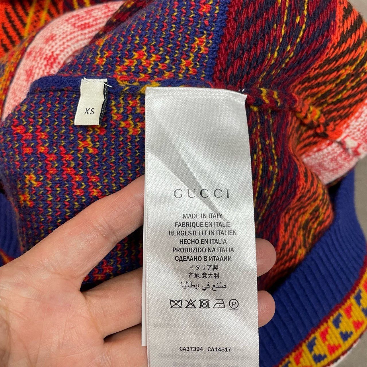Gucci Gucci Blue stitched full-print sweater 2501-Nextarrow Size US XS / EU 42 / 0 - 6 Thumbnail