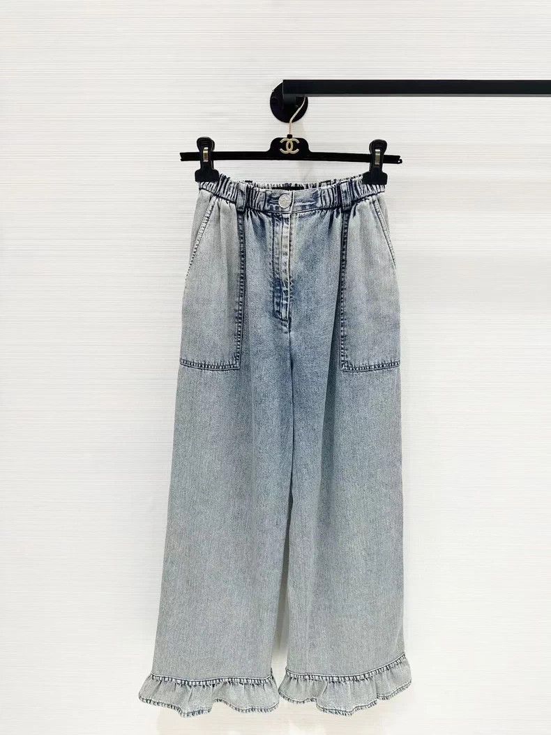 Chanel Chanel Handicraft workshop flared lace straight jeans Size 42" / US 20 - 1 Thumbnail